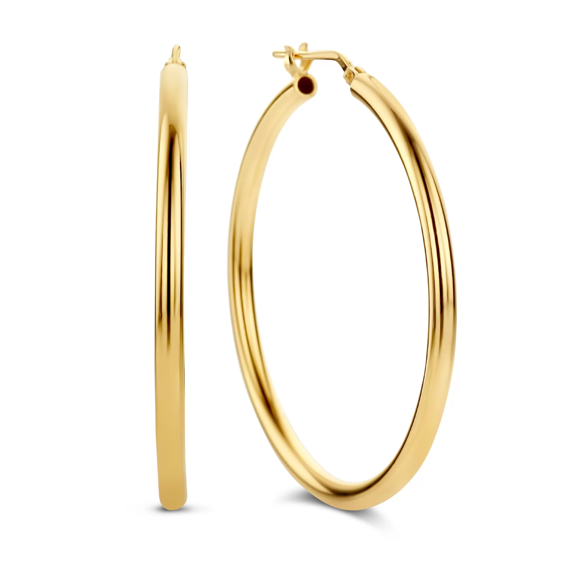 New Bibbiena Poppi Casentino Creoli In Argento Sterling 925 Placcati Oro Con Placcatura In Oro 14 Carati Orecchini