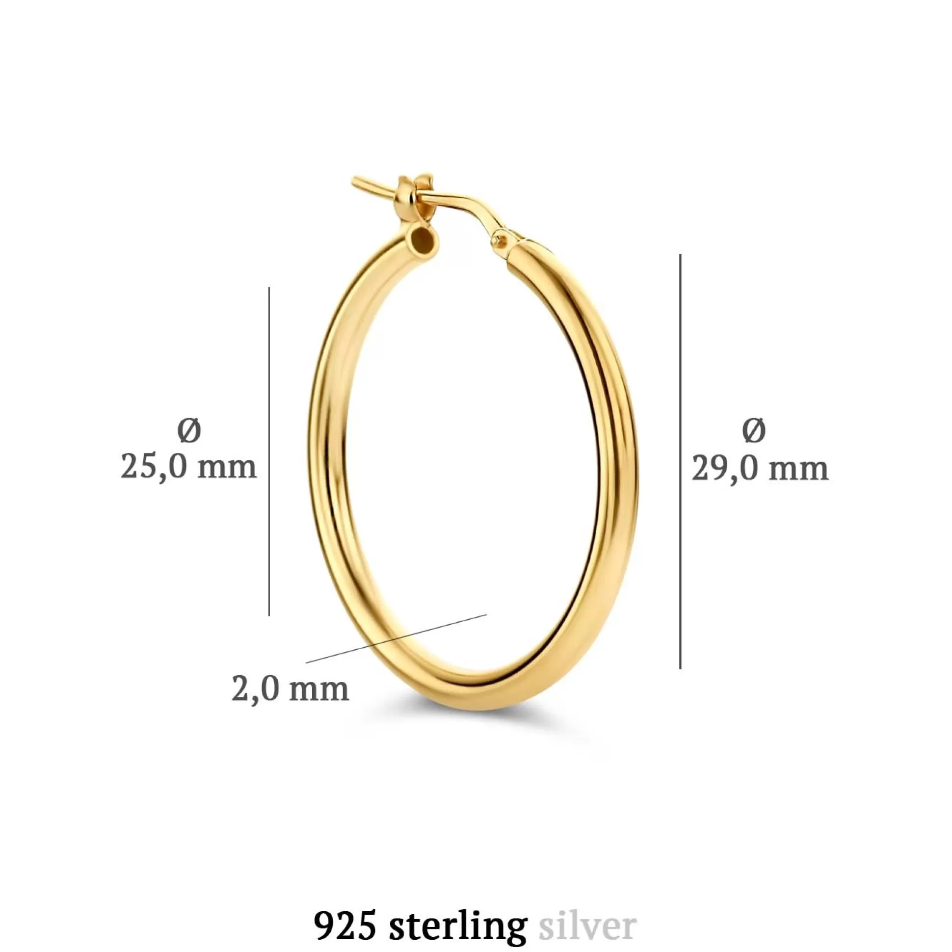 Sale Bibbiena Poppi Casentino Creoli In Argento Sterling 925 Placcati Oro Con Placcatura In Oro 14 Carati Orecchini