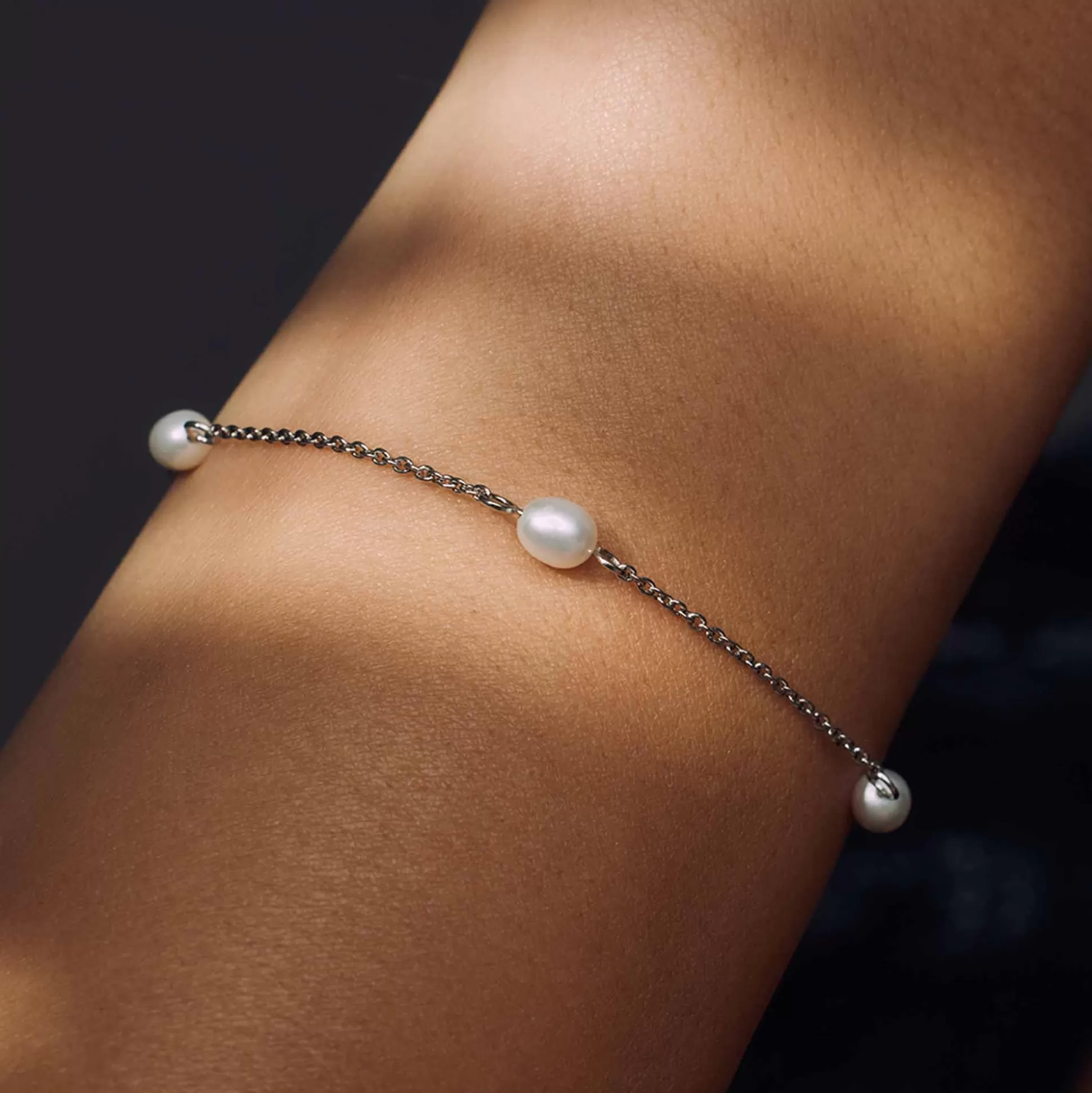 Store Brioso Cortona Ambra Bracciale In Argento Sterling 925 Con Perle D'Acqua Dolce Bracciali