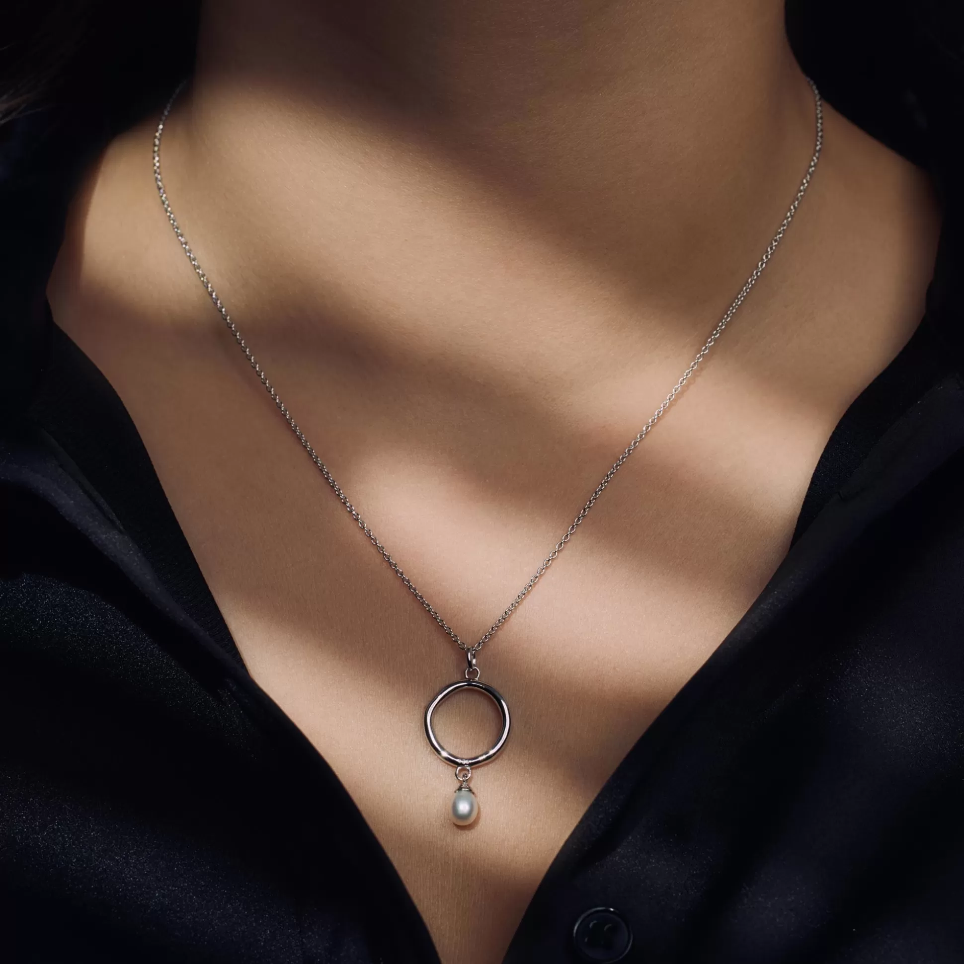 Cheap Brioso Cortona Ambra Collana In Argento Sterling 925 Con Perla D'Acqua Dolce Collane