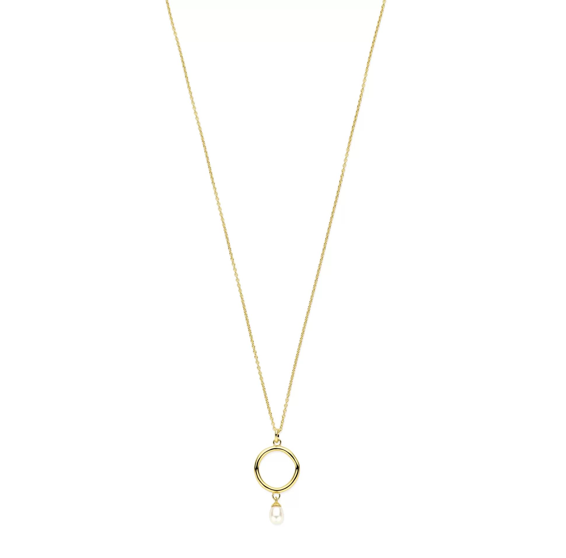 Hot Brioso Cortona Ambra Collana In Argento Sterling 925 Placcata Oro Con Perla D'Acqua Dolce Collane