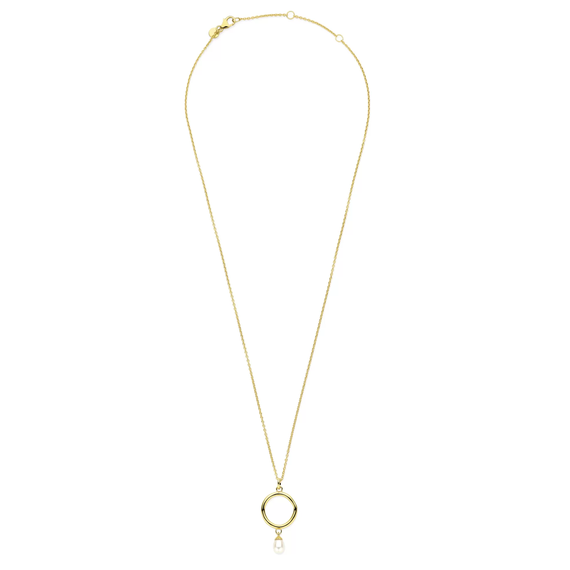 Hot Brioso Cortona Ambra Collana In Argento Sterling 925 Placcata Oro Con Perla D'Acqua Dolce Collane