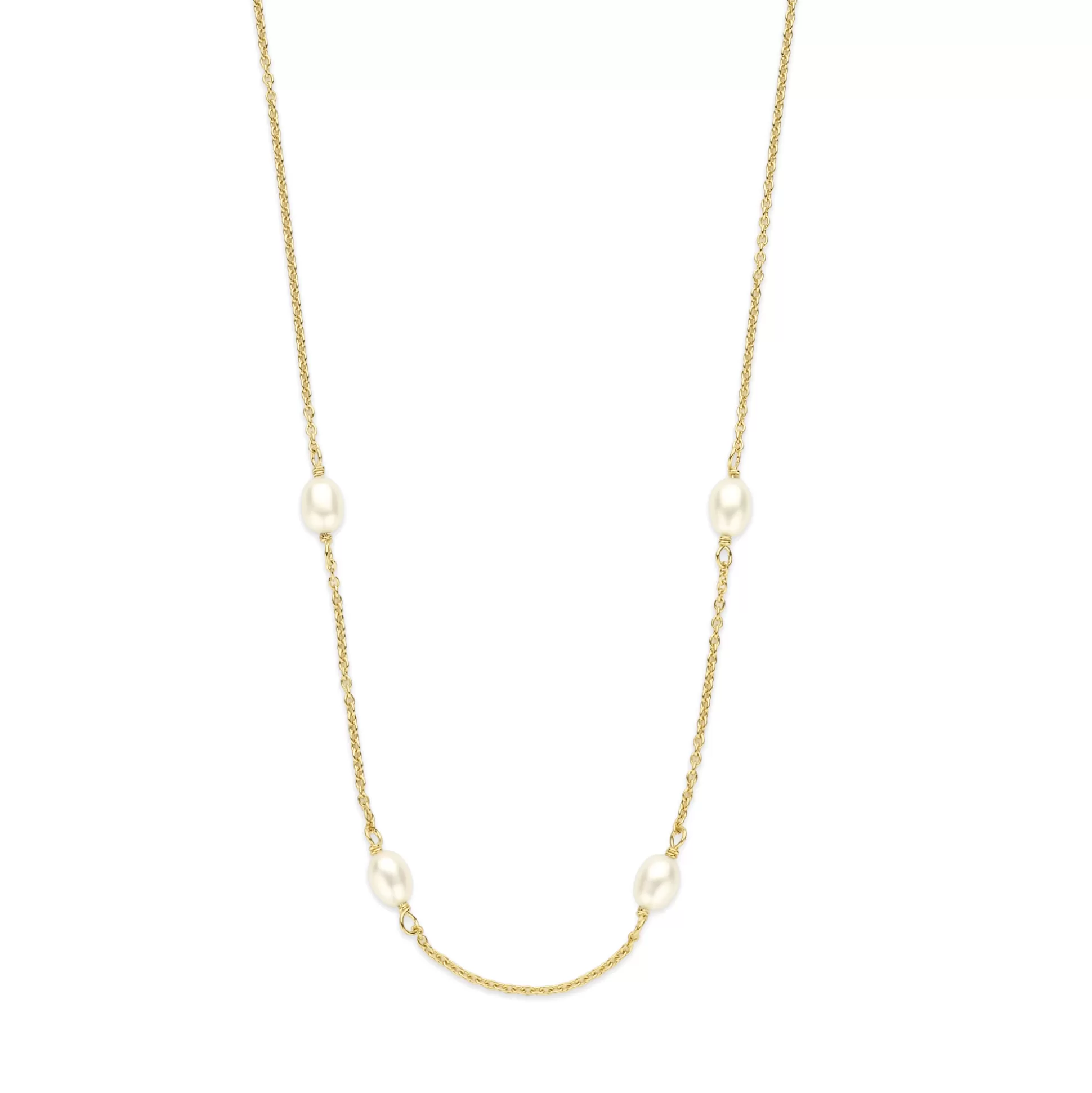 Cheap Brioso Cortona Ambra Collana In Argento Sterling 925 Placcata Oro Con Perle D'Acqua Dolce Collane