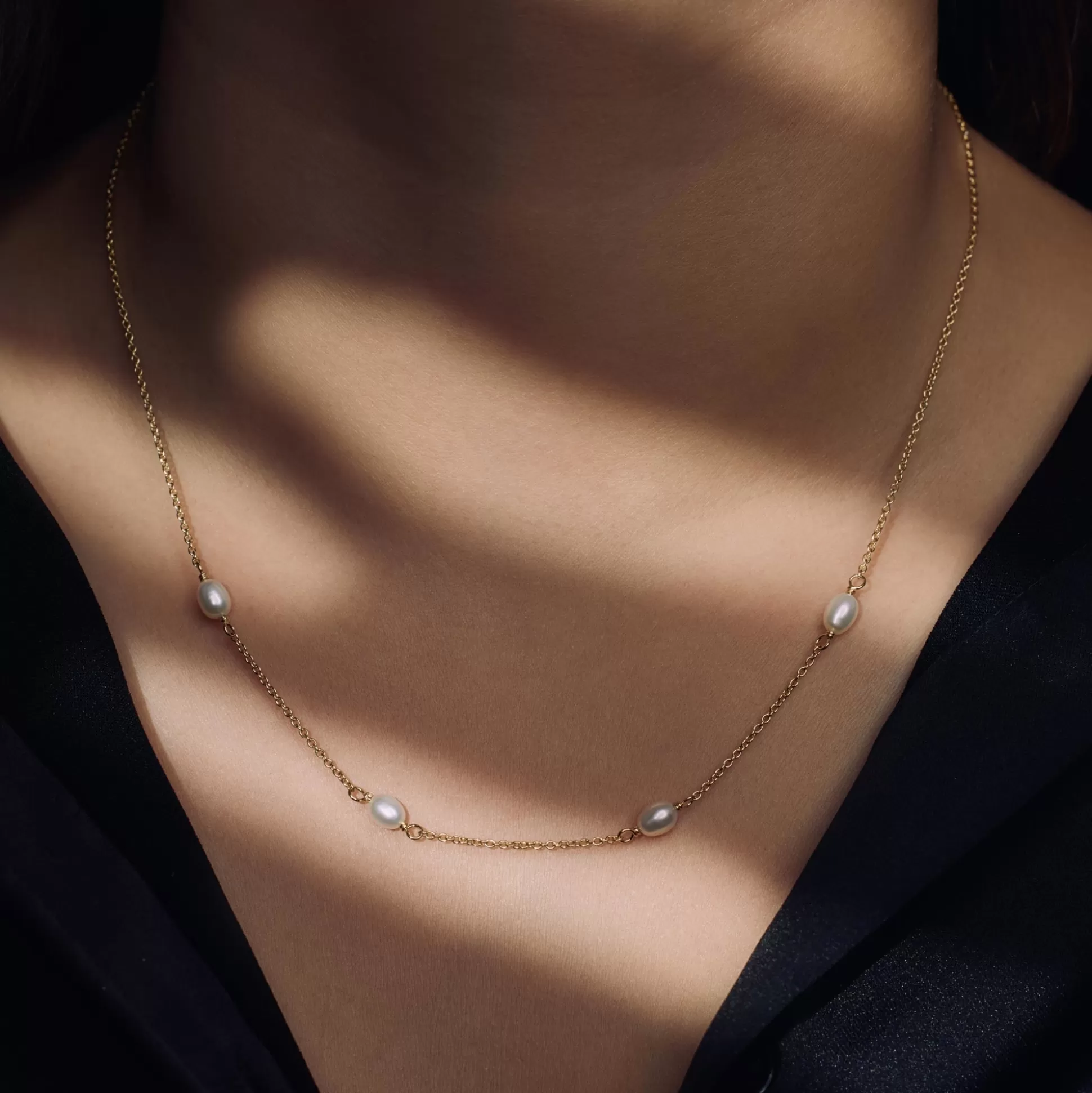 Cheap Brioso Cortona Ambra Collana In Argento Sterling 925 Placcata Oro Con Perle D'Acqua Dolce Collane