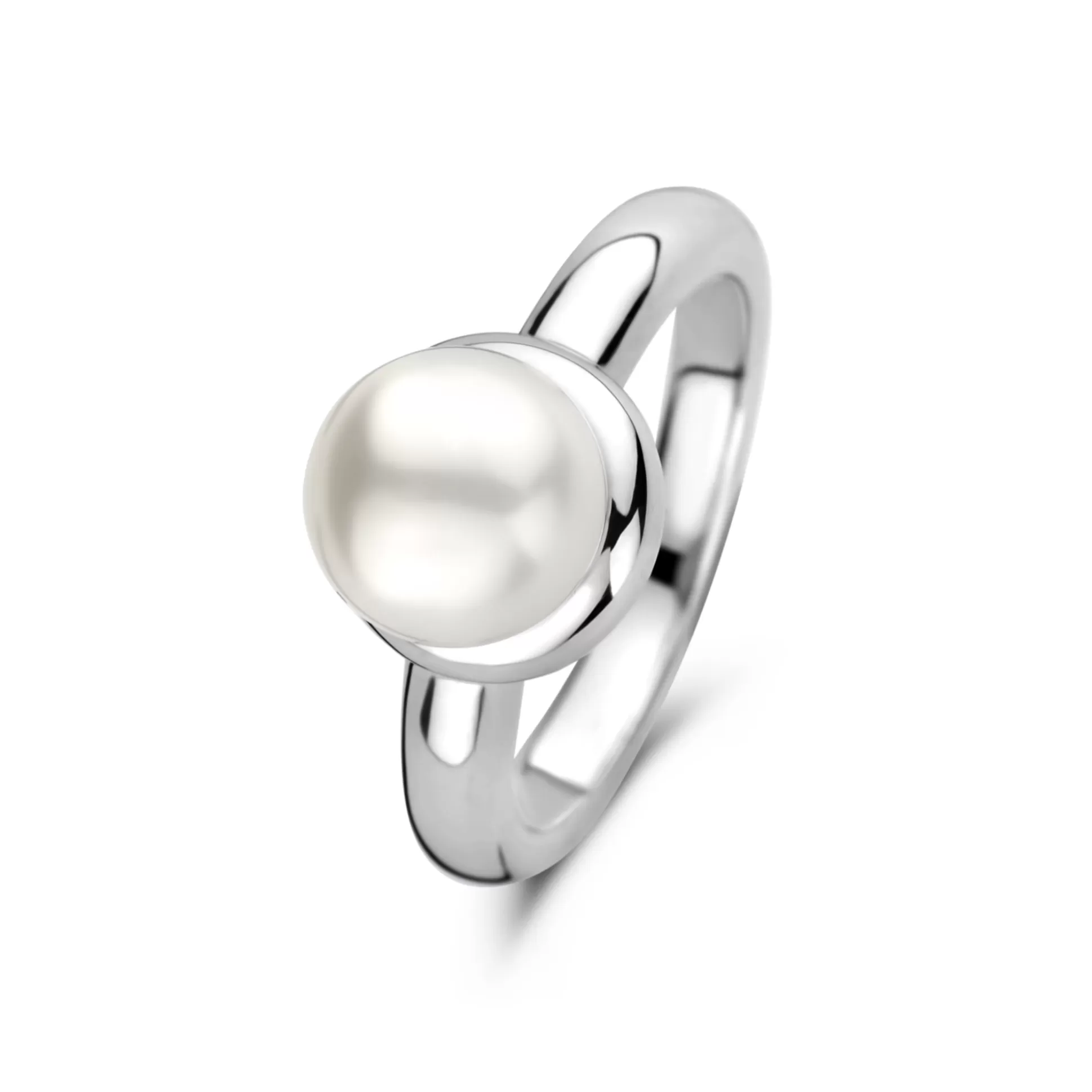 Fashion Brioso Cortona Bella Anello In Argento Sterling 925 Con Perla D'Acqua Dolce Anelli