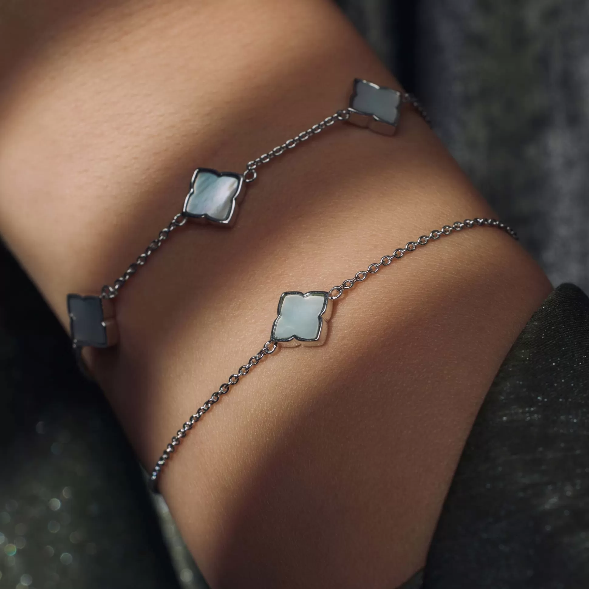 New Brioso Cortona Dara Bracciale In Argento Sterling 925 Con Madreperla Bracciali