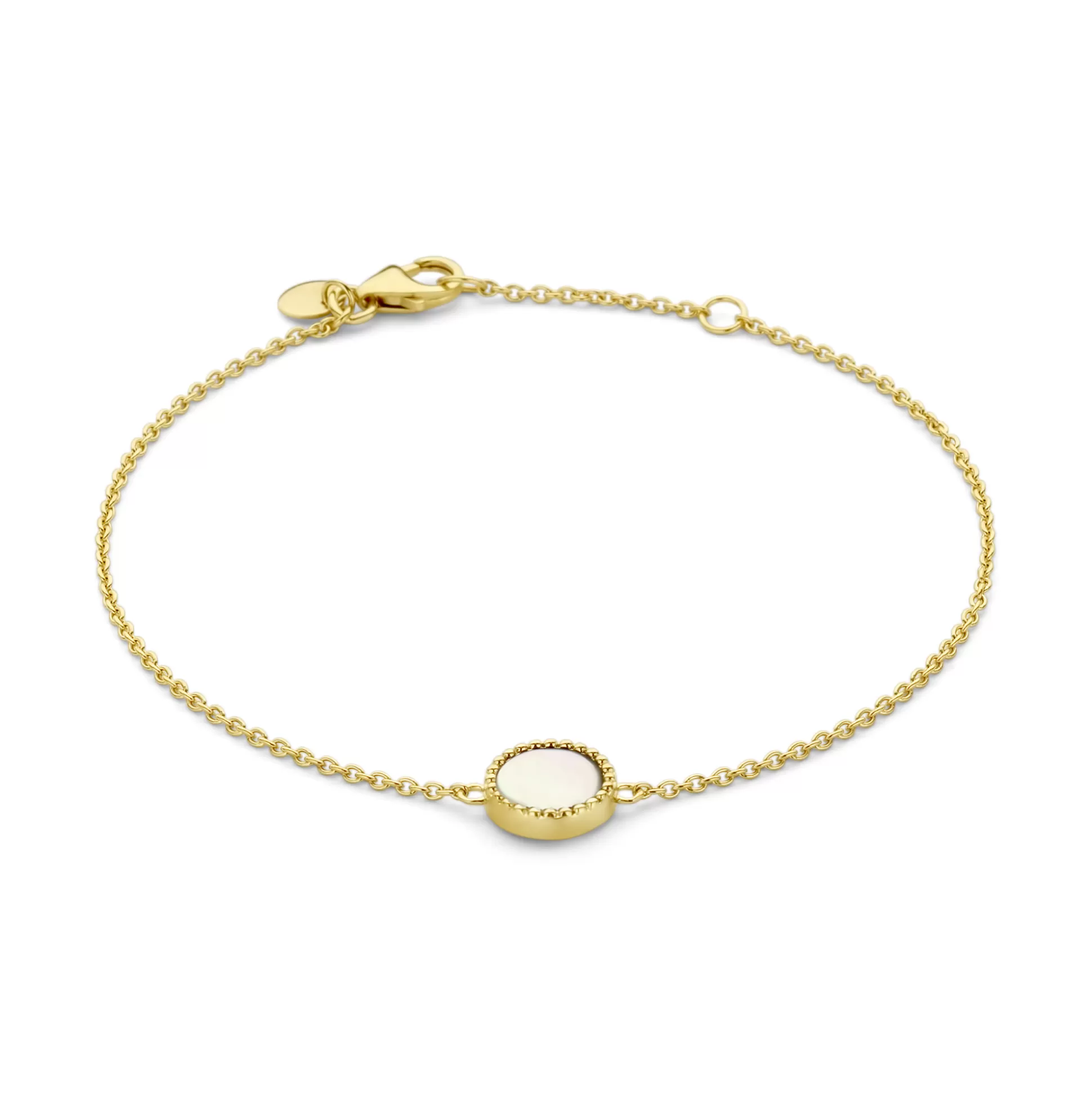 Online Brioso Cortona Dara Bracciale In Argento Sterling 925 Placcato Oro Con Madreperla Bracciali