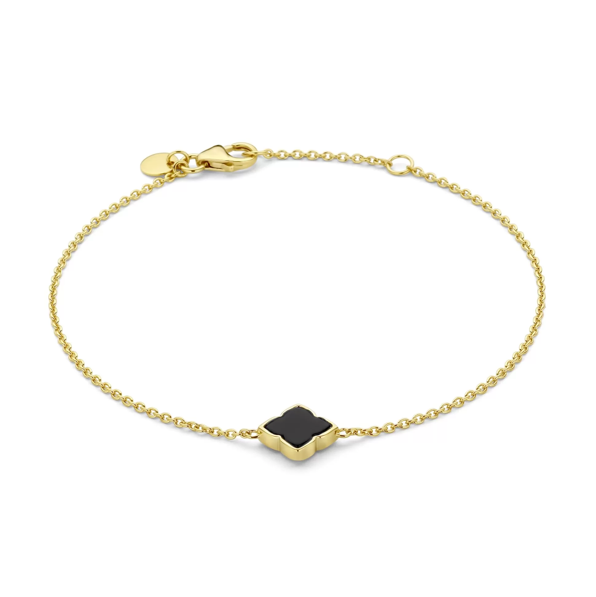 Cheap Brioso Cortona Giulia Bracciale In Argento Sterling 925 Placcato Oro Con Onice Nero Bracciali
