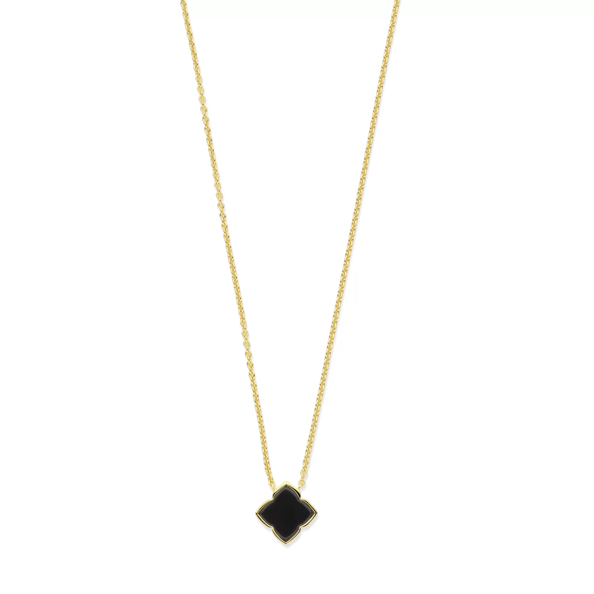 Hot Brioso Cortona Giulia Collana In Argento Sterling 925 Placcata Oro Con Onice Nero Collane