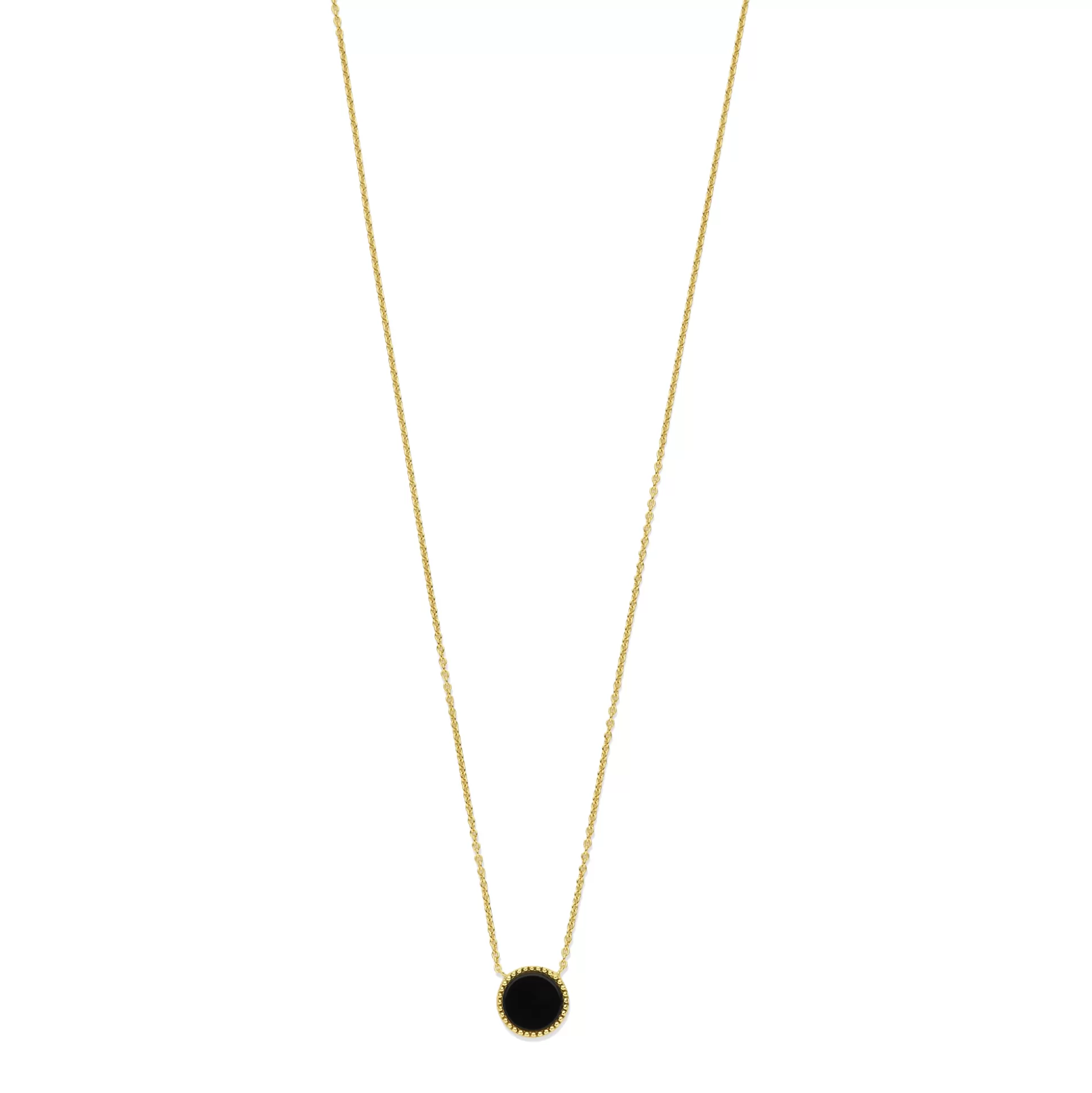 Clearance Brioso Cortona Giulia Collana In Argento Sterling 925 Placcata Oro Con Onice Nero Collane