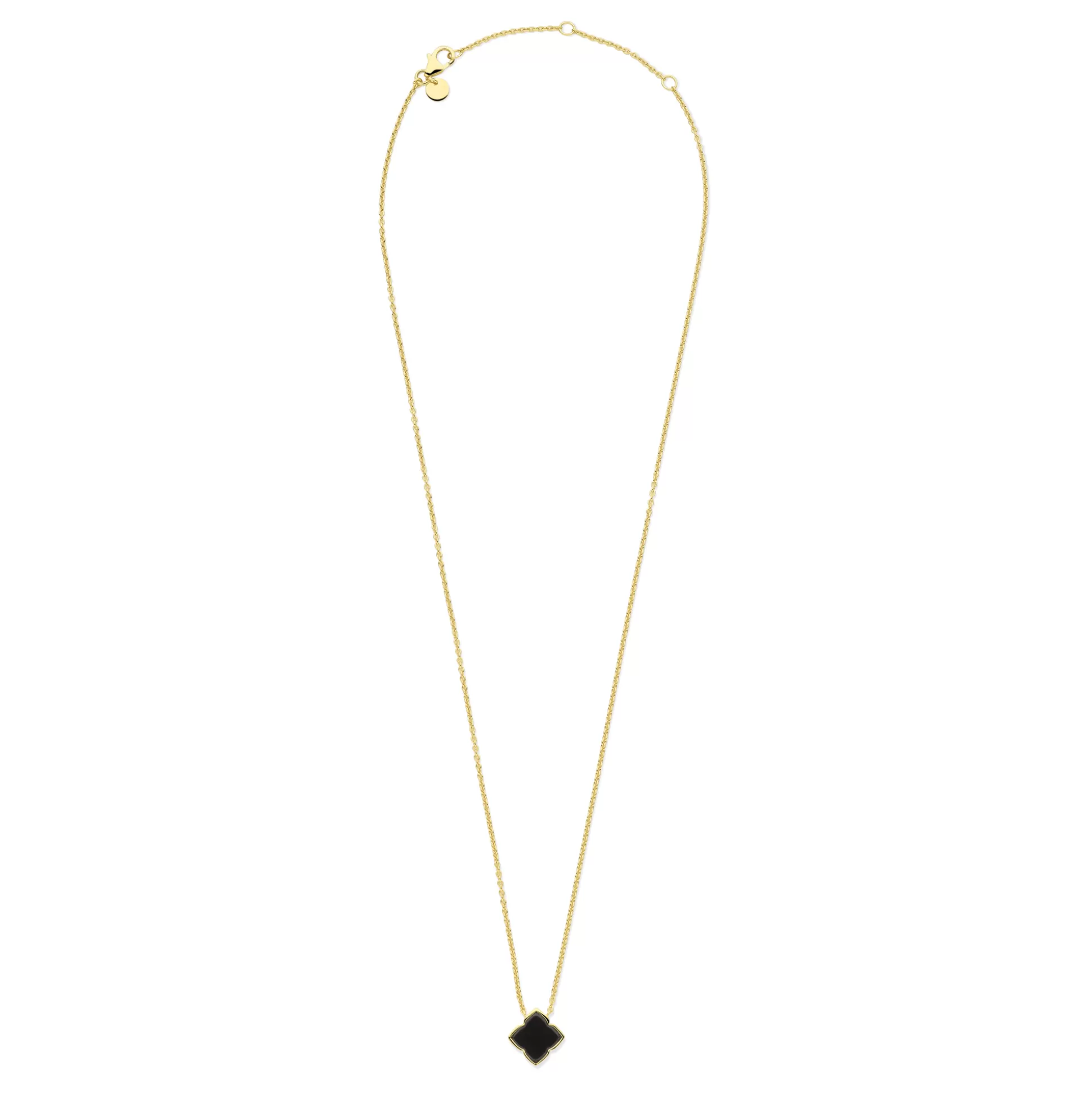 Hot Brioso Cortona Giulia Collana In Argento Sterling 925 Placcata Oro Con Onice Nero Collane