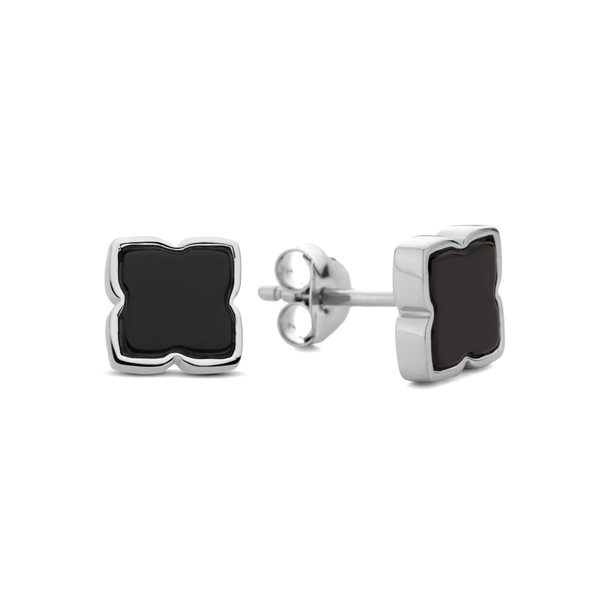 Best Sale Brioso Cortona Giulia Orecchini A Bottone In Argento Sterling 925 Con Onice Nero Orecchini A Bottone