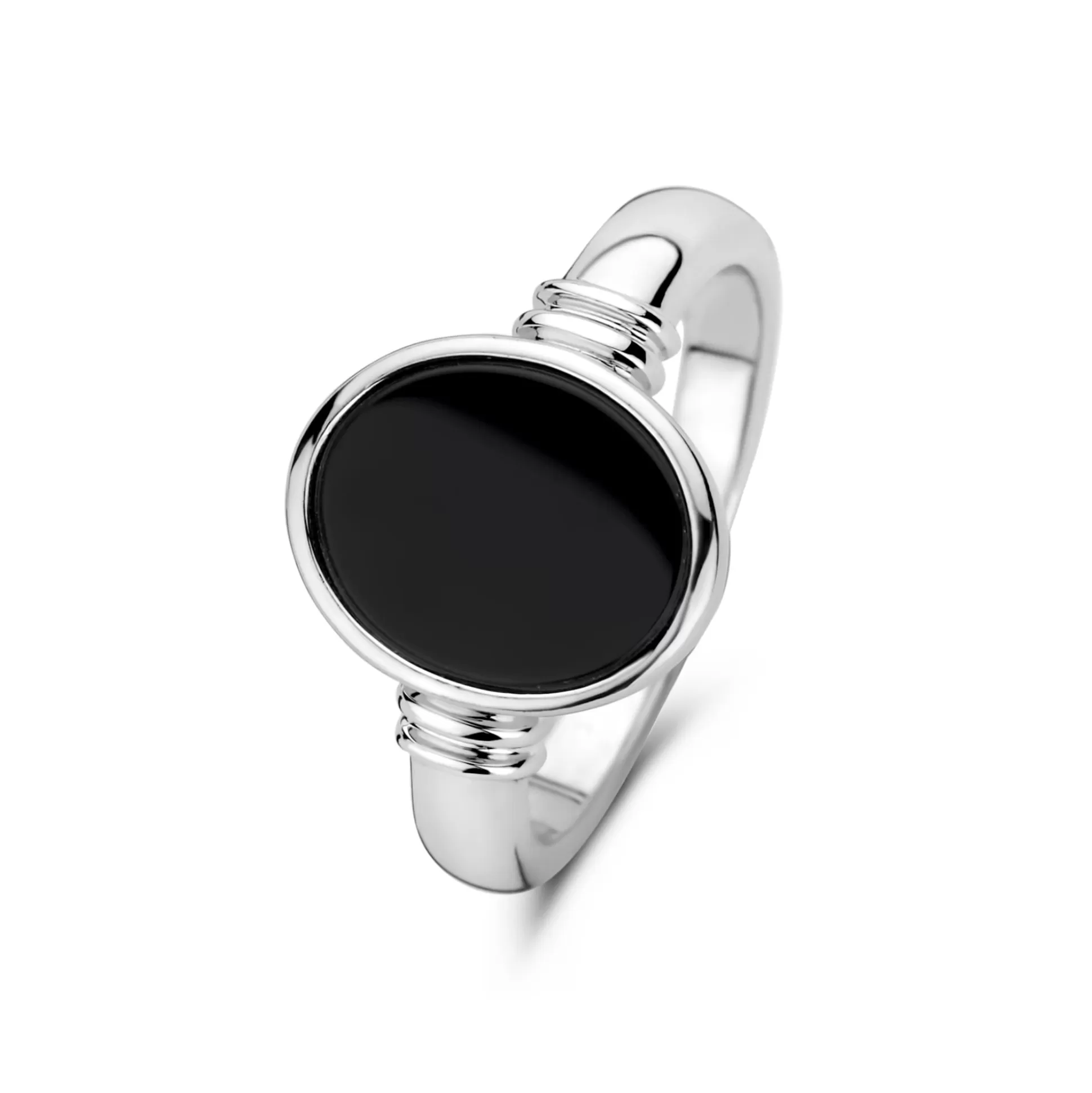 Discount Brioso Cortona Margaretha Anello In Argento Sterling 925 Con Onice Nero Anelli