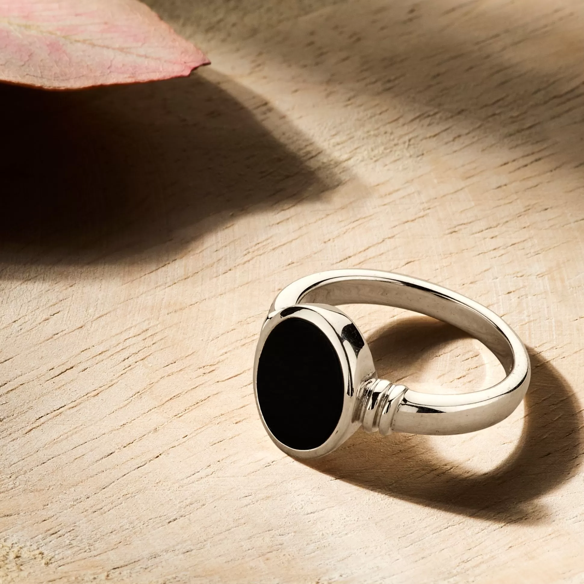 Discount Brioso Cortona Margaretha Anello In Argento Sterling 925 Con Onice Nero Anelli