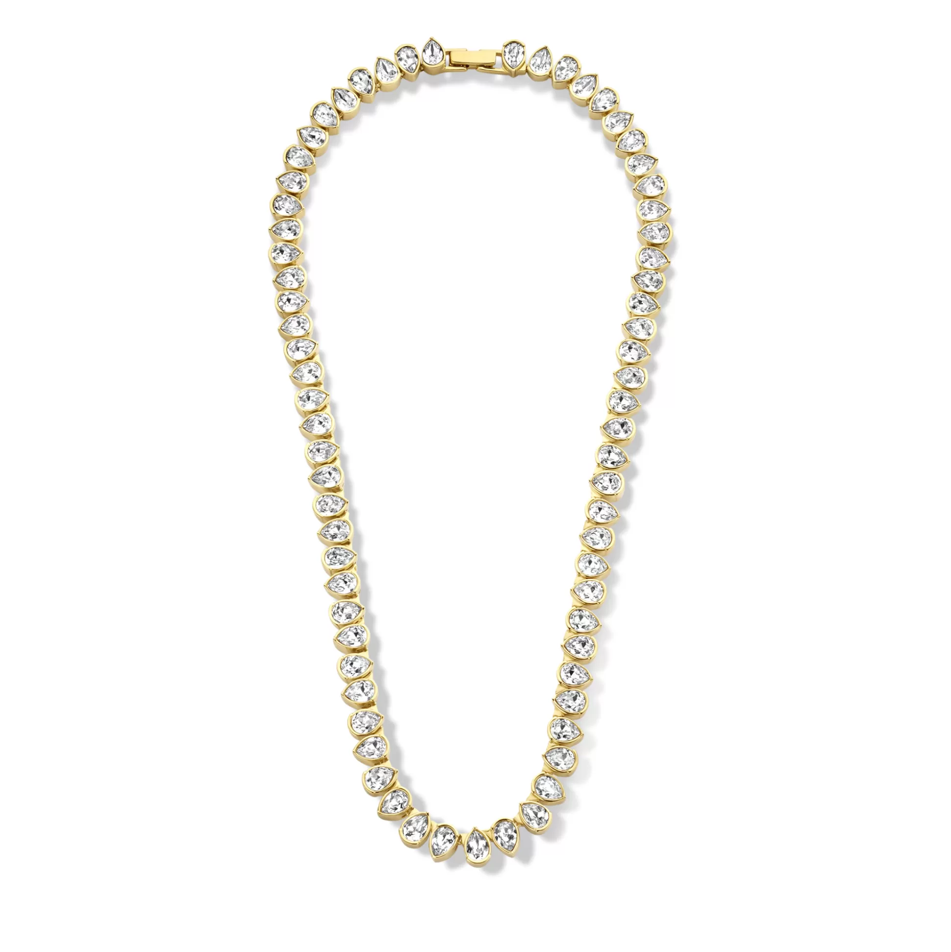 Clearance Cento Luci Natale Collana In Argento Sterling 925 Placcate Oro Con Cristallo Prezioso Collane