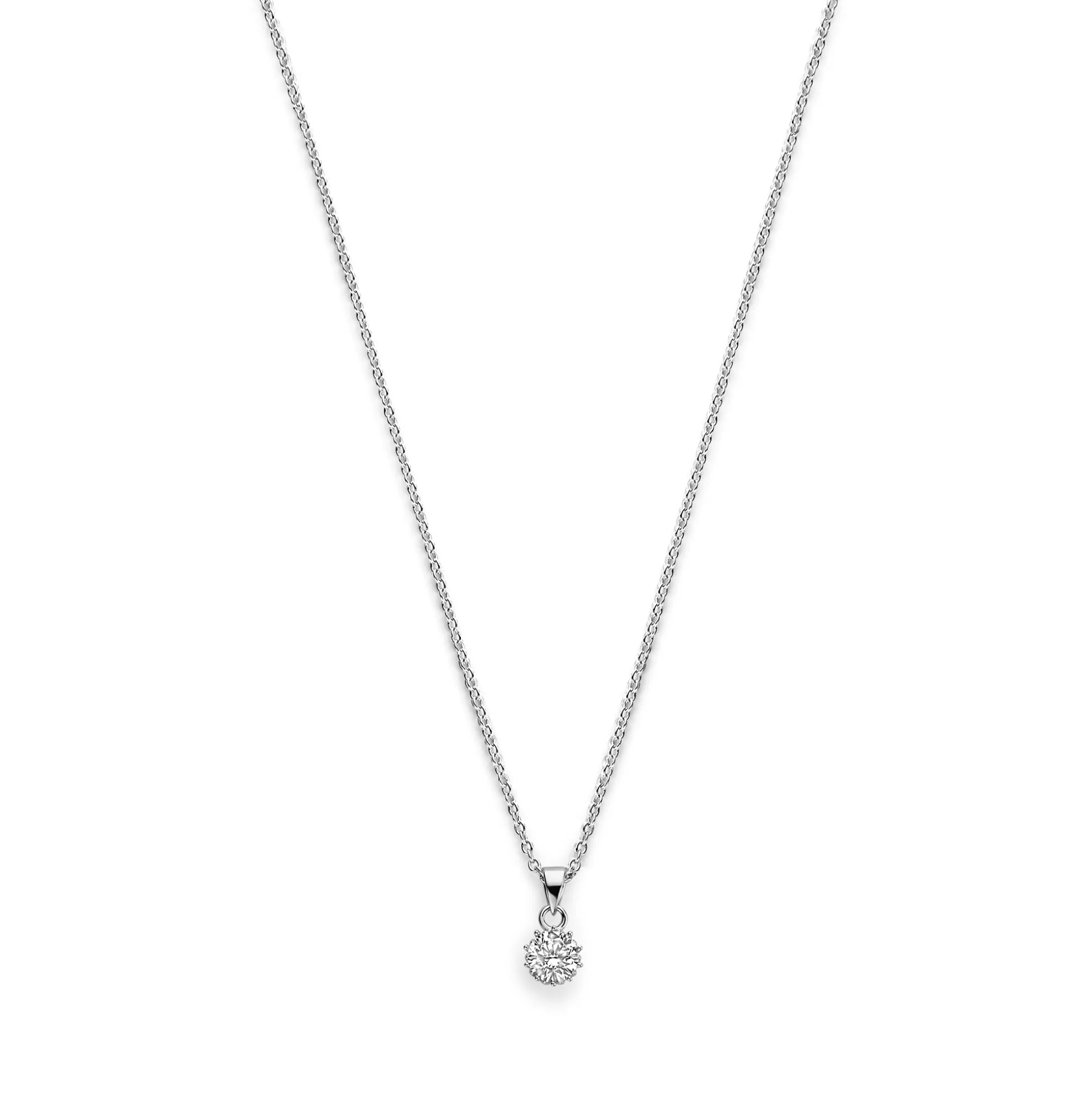 Flash Sale Cento Luci Rosia Collana In Argento Sterling 925 Con Pietra Zircone Collane