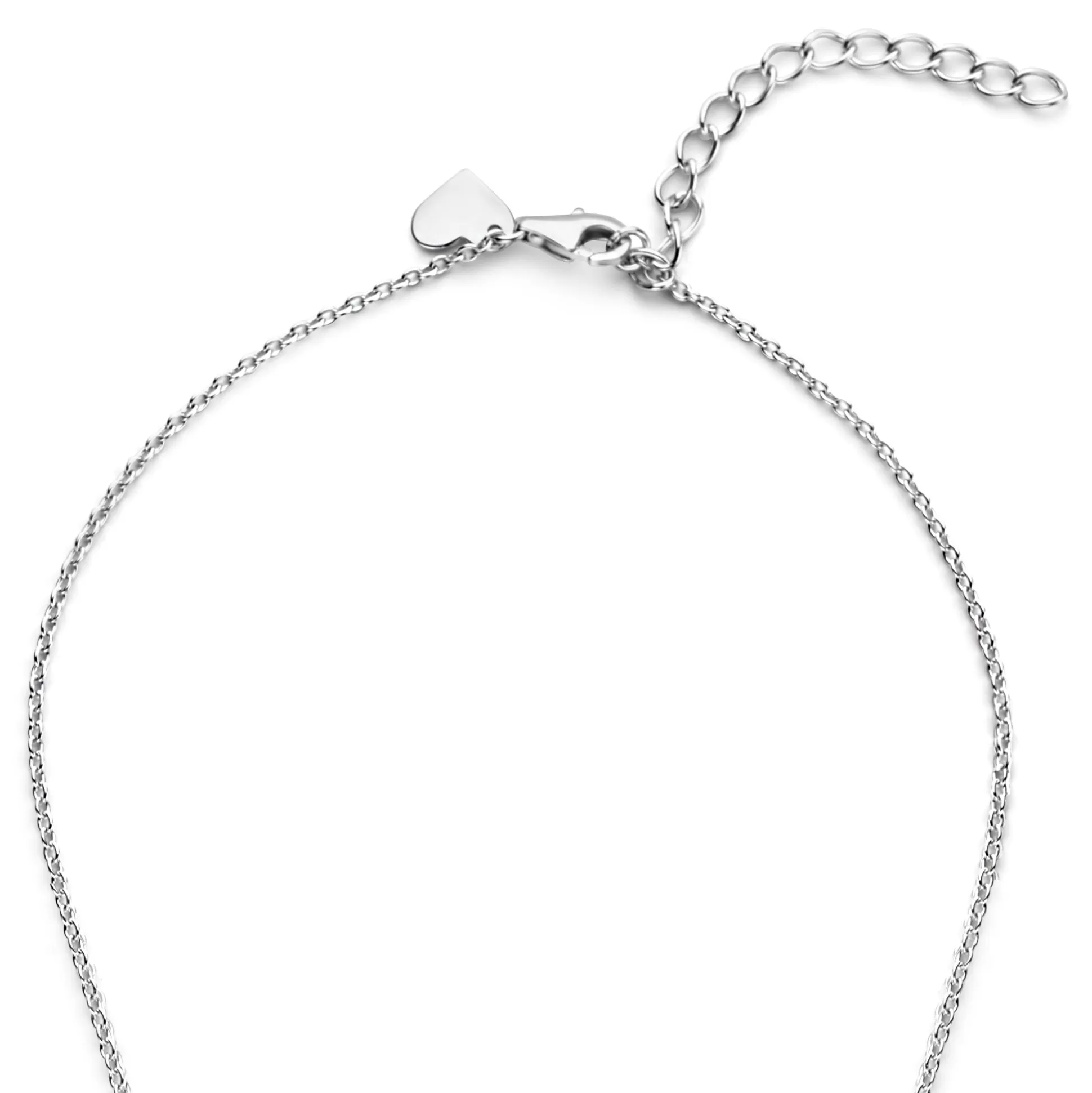 Flash Sale Cento Luci Rosia Collana In Argento Sterling 925 Con Pietra Zircone Collane
