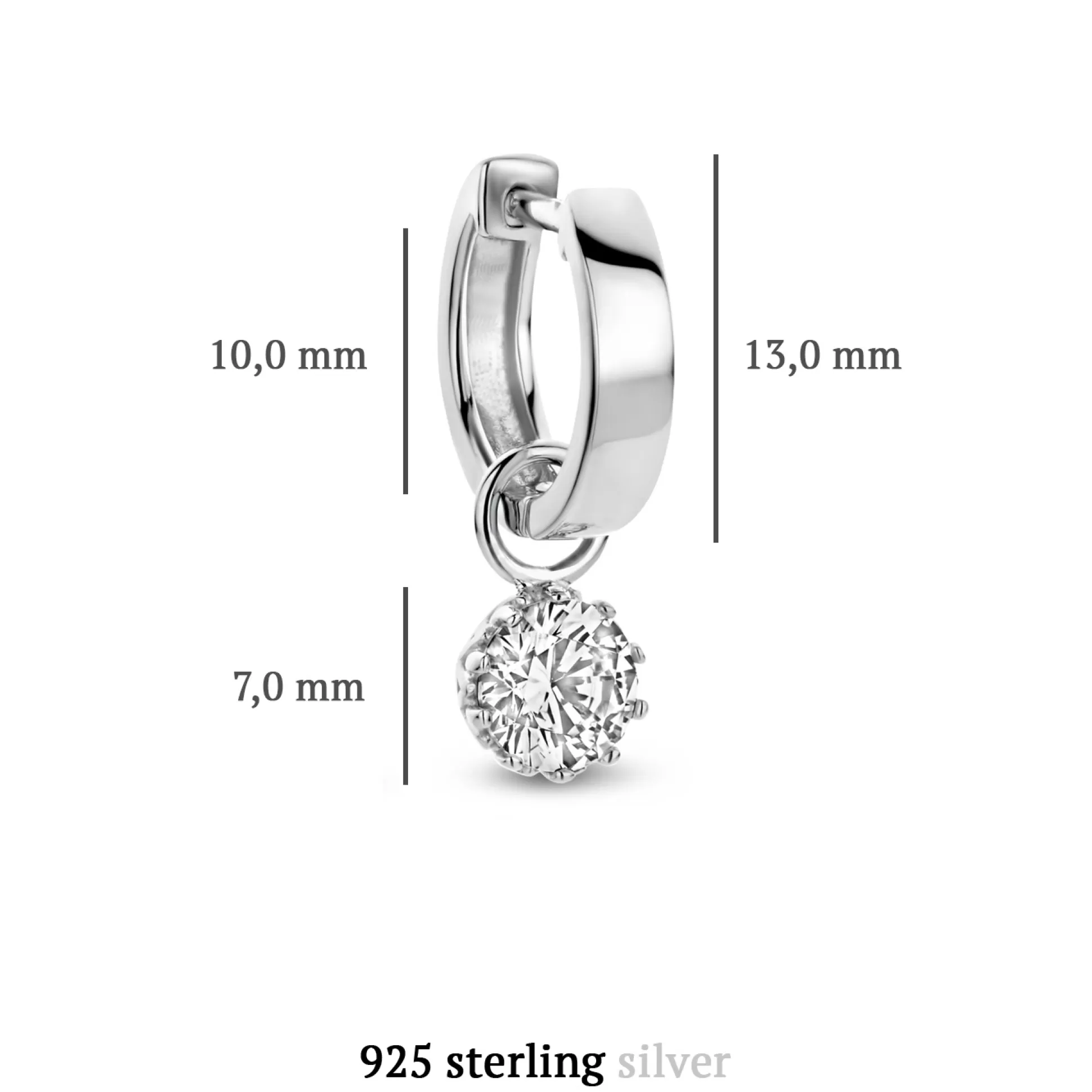 Outlet Cento Luci Rosia Creole In Argento Sterling 925 Con Pietra Zircone Orecchini