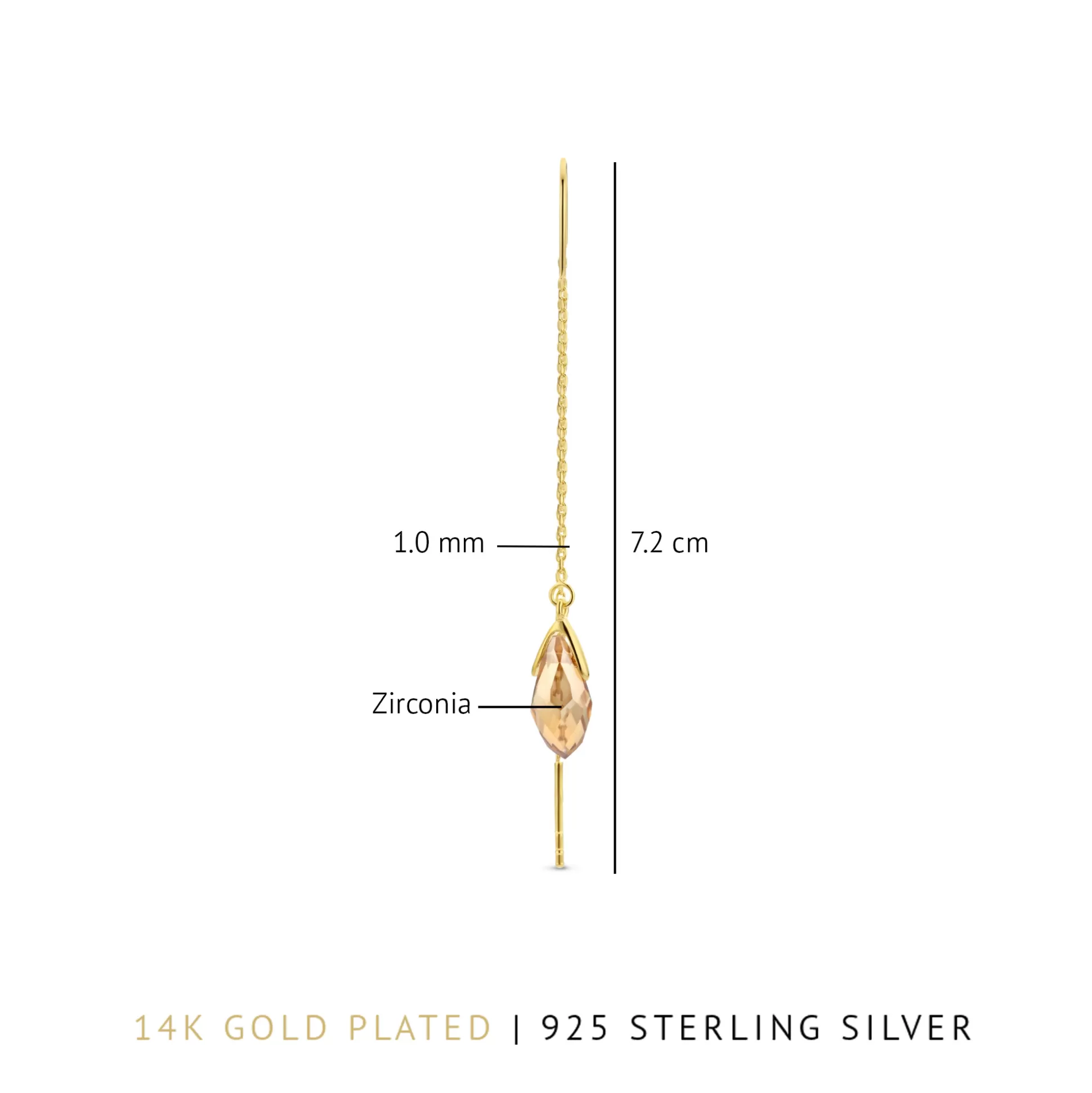 Cheap La Sirena Ombrone Orecchini Pendenti In Argento Sterling 925 Placcate Oro Con Placcatura In Oro 14 Carati Orecchini