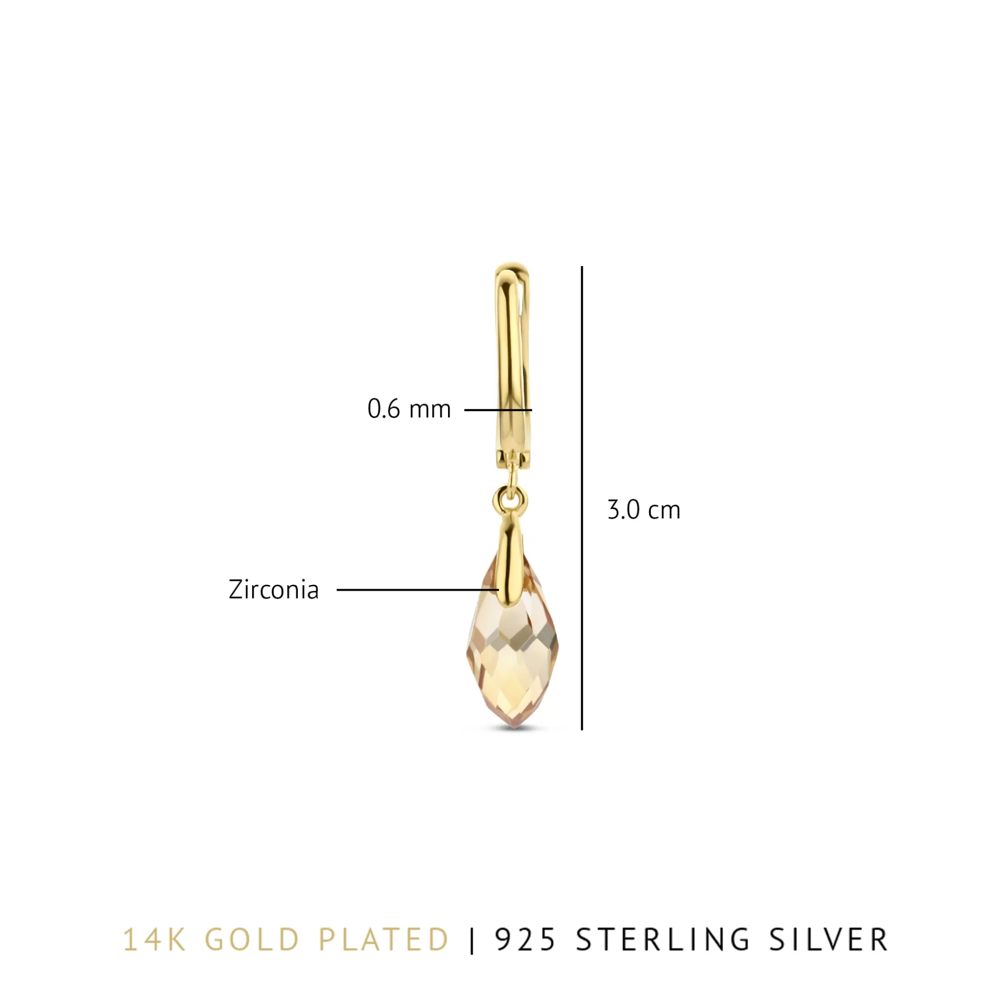 Outlet La Sirena Ombrone Orecchini Pendenti In Argento Sterling 925 Placcate Oro Con Placcatura In Oro 14 Carati Orecchini