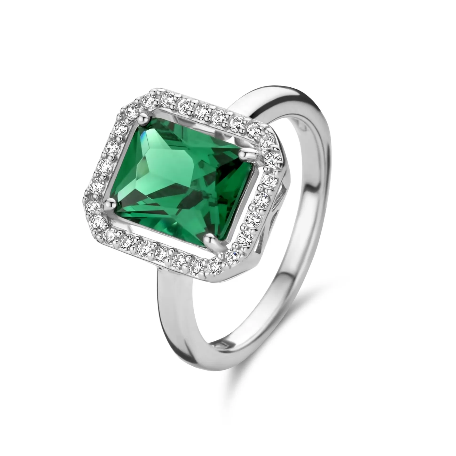 Best Mia Colore Verdi Anello In Argento Sterling 925 Con Pietra Zircone Verde Anelli