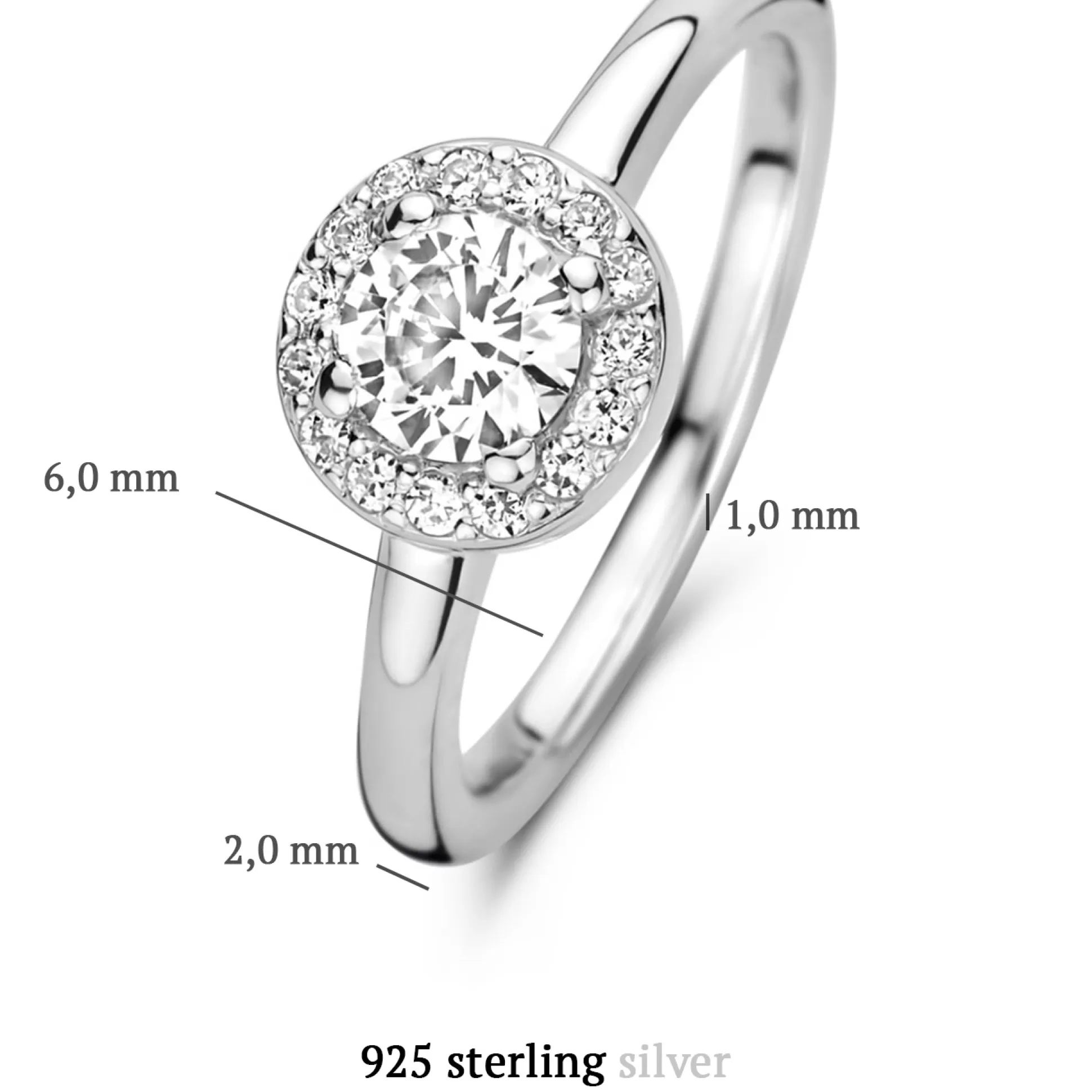 Clearance Ponte Vecchio Dalia Anello In Argento Sterling 925 Con Pietra Zircone Anelli