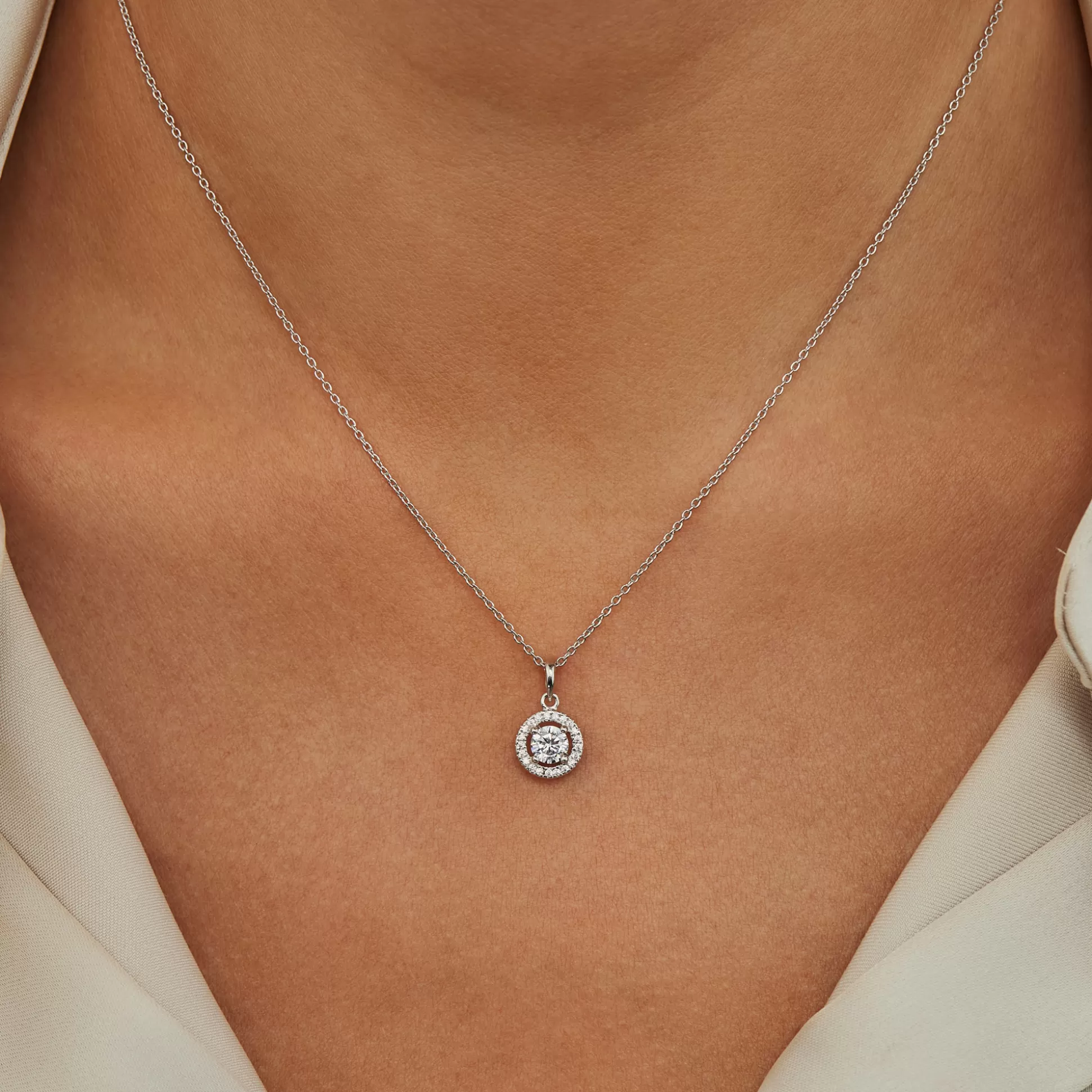 Outlet Ponte Vecchio Dalia Collana In Argento Sterling 925 Con Pietra Zircone Collane