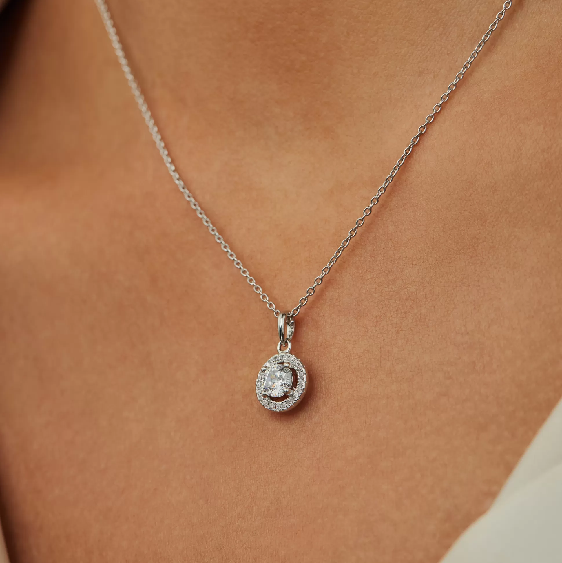 Outlet Ponte Vecchio Dalia Collana In Argento Sterling 925 Con Pietra Zircone Collane