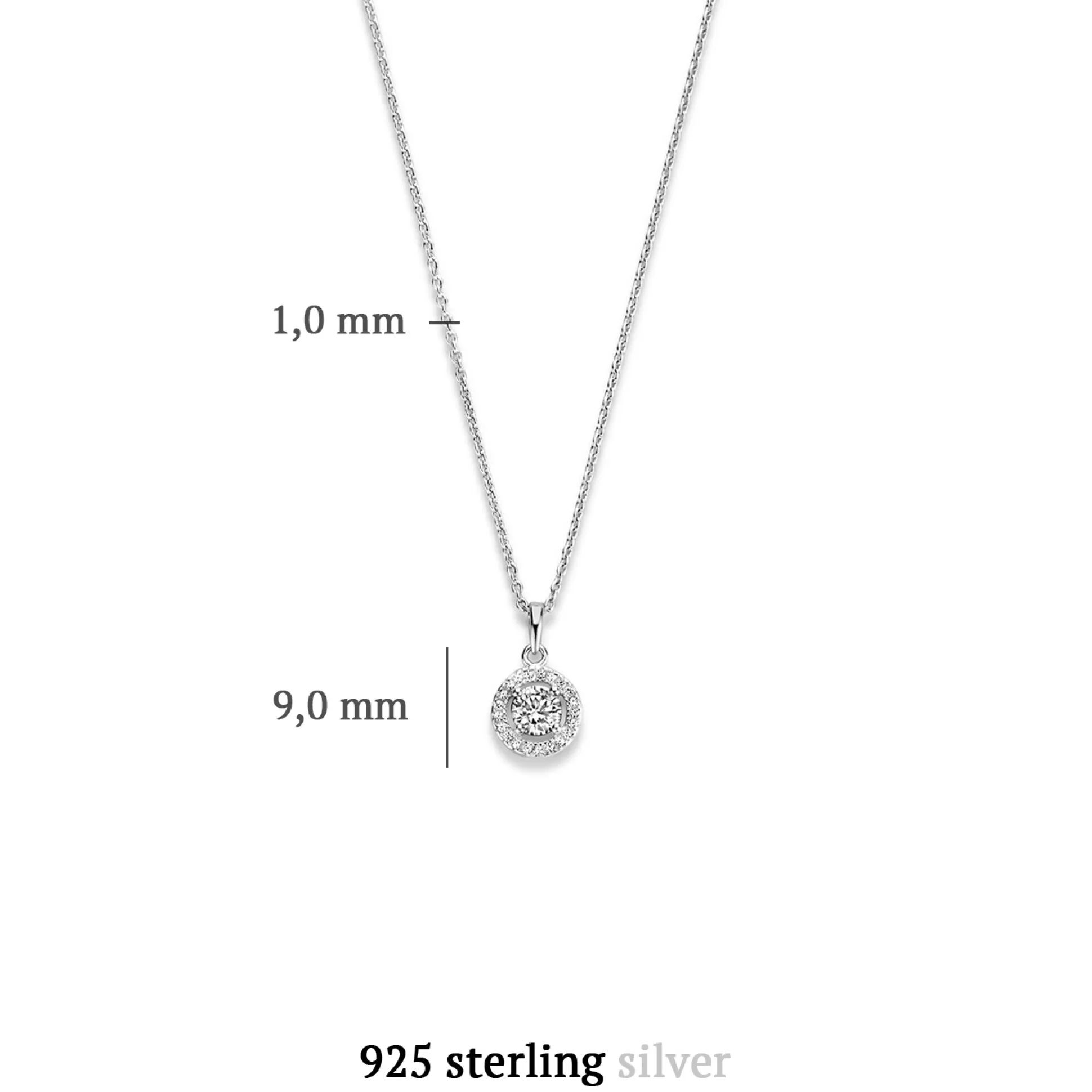 Outlet Ponte Vecchio Dalia Collana In Argento Sterling 925 Con Pietra Zircone Collane