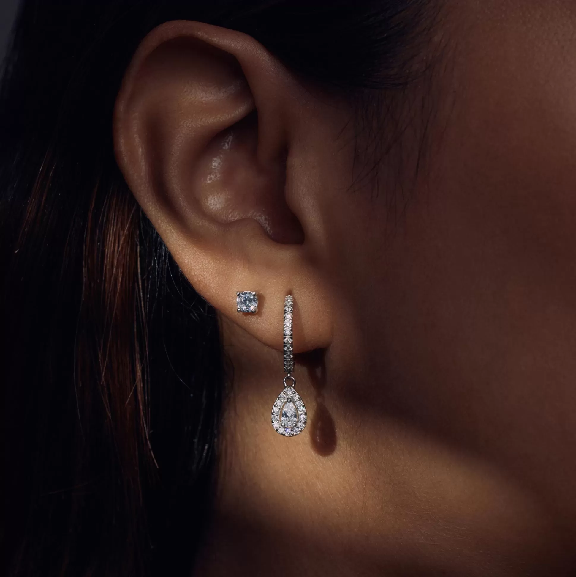 Cheap Ponte Vecchio Dalia Orecchini Pendenti In Argento Sterling 925 Con Pietre Zircone Orecchini