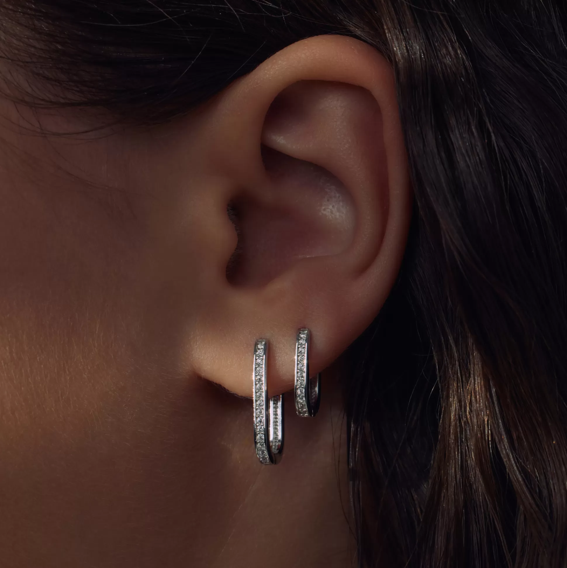 Cheap Ponte Vecchio Elina Creoli In Argento Sterling 925 Con Pietre Zircone Orecchini