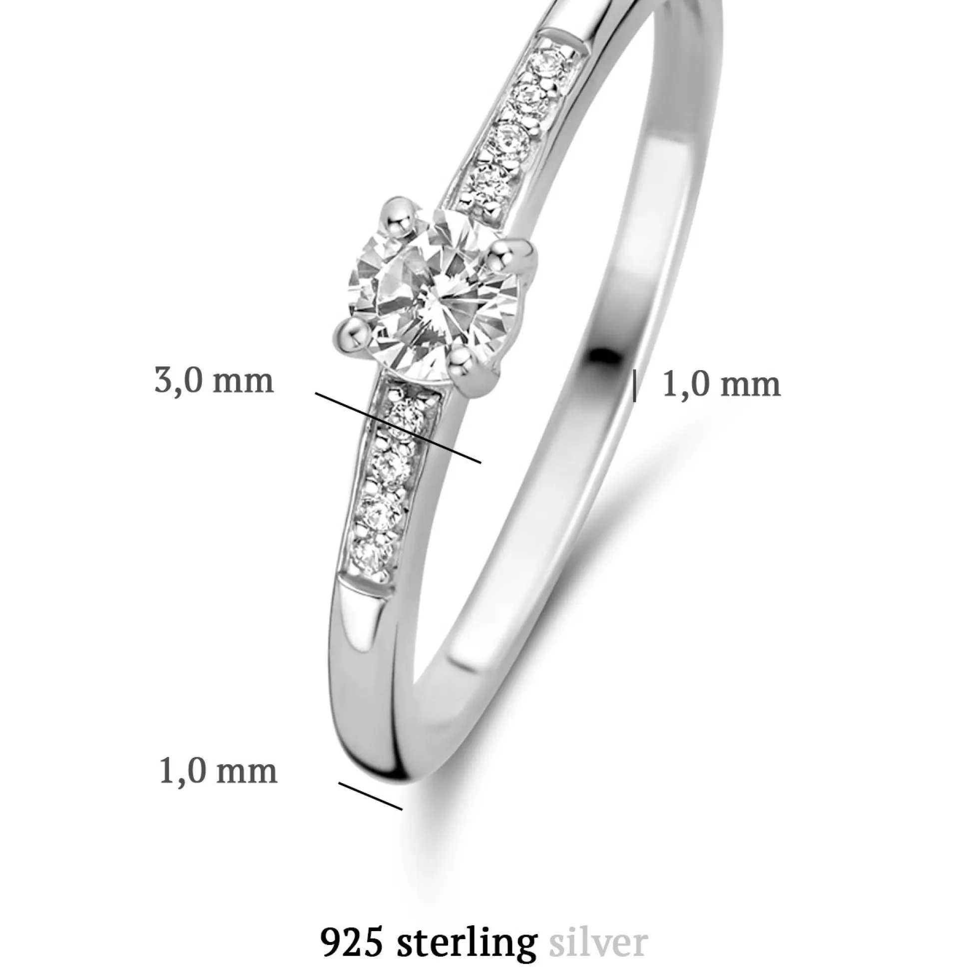 Discount Ponte Vecchio Santa Trinita Anello In Argento Sterling 925 Con Pietre Zircone Anelli