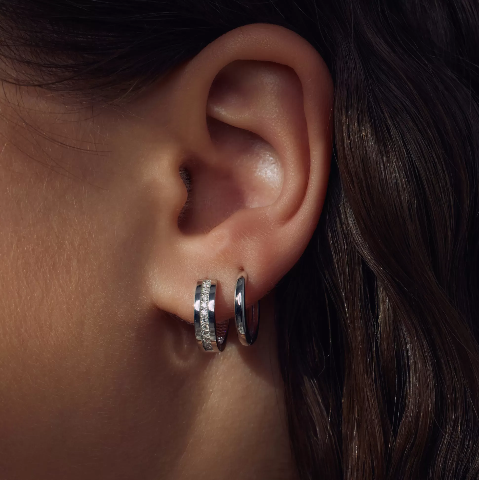New Ponte Vecchio Santa Trinita Creoli In Argento Sterling 925 Con Pietre Zircone Orecchini