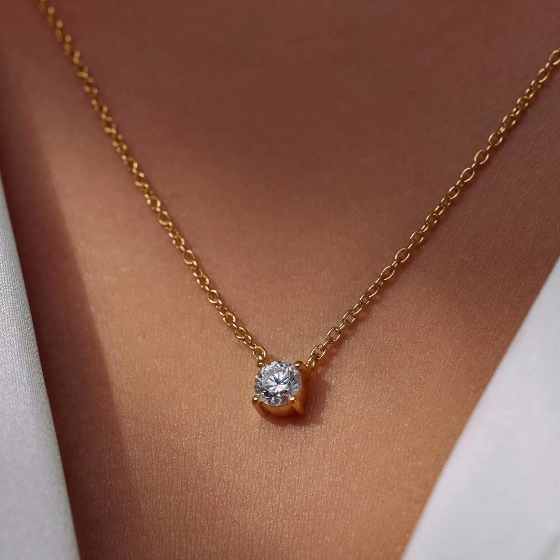 Hot Ponte Vecchio Sofia Collana In Argento Sterling 925 Placcato Oro Con Pietra Zircone Collane