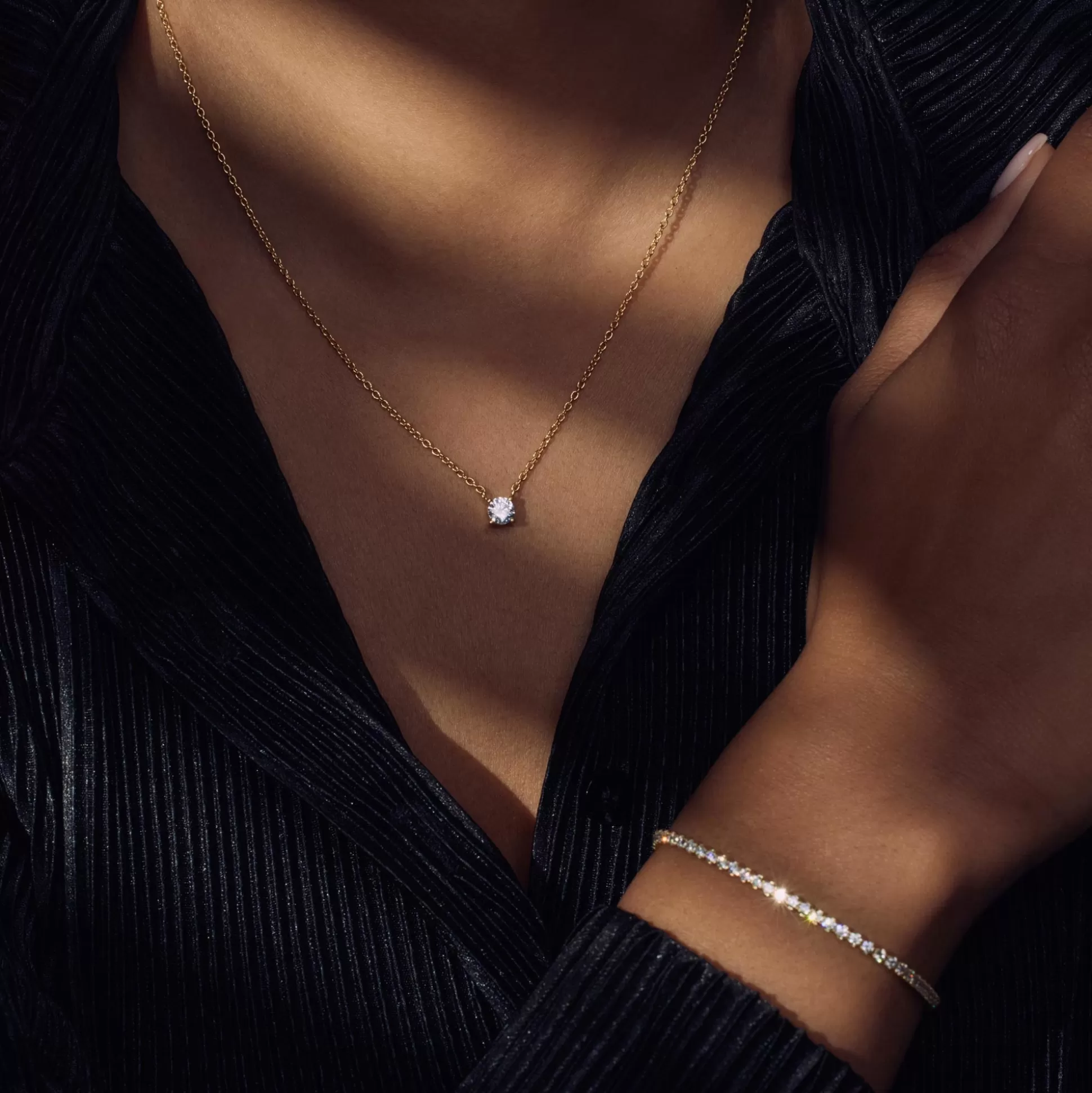 Hot Ponte Vecchio Sofia Collana In Argento Sterling 925 Placcato Oro Con Pietra Zircone Collane
