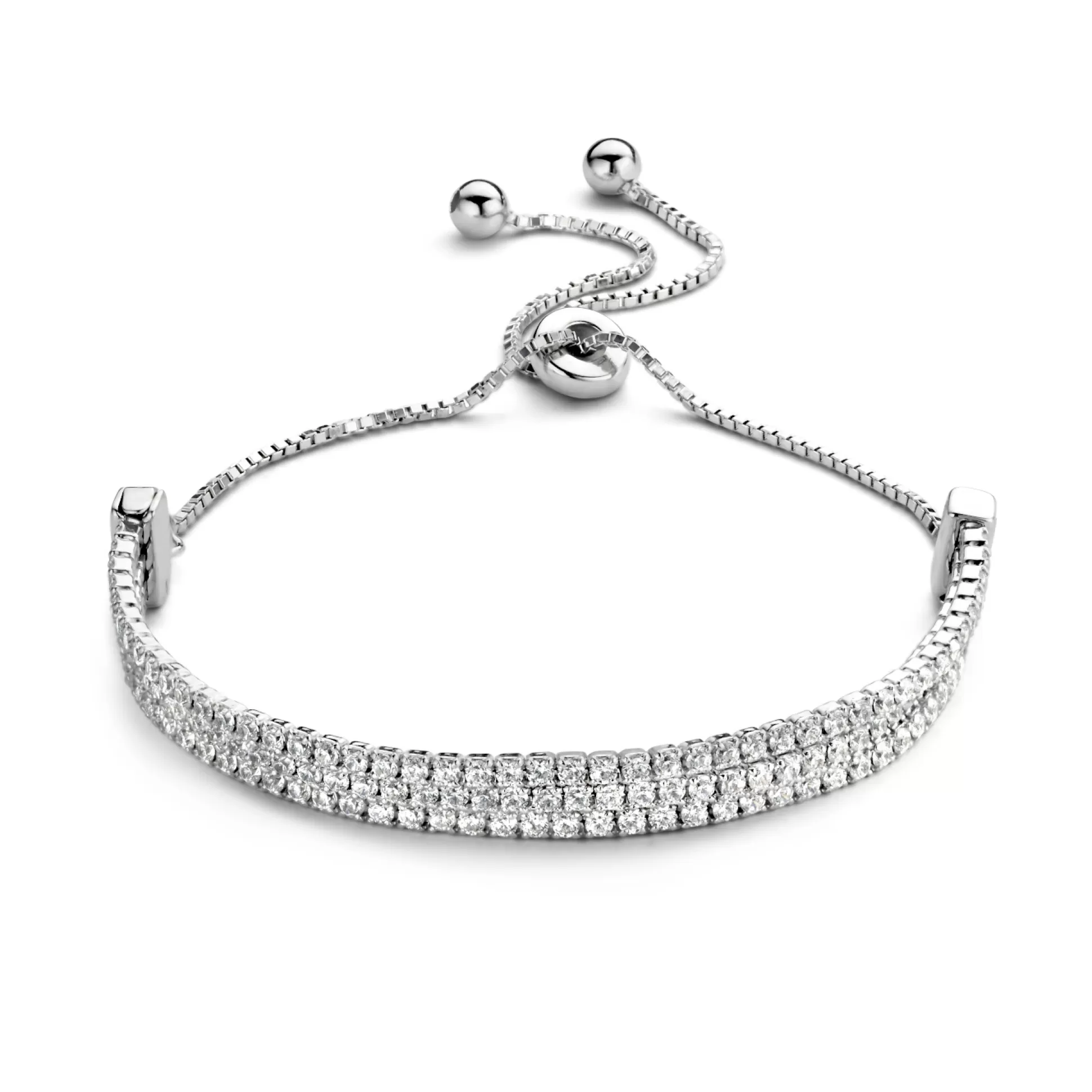 New Ponte Vecchio Vasariano Bracciale In Argento Sterling 925 Con Pietre Zircone Bracciali