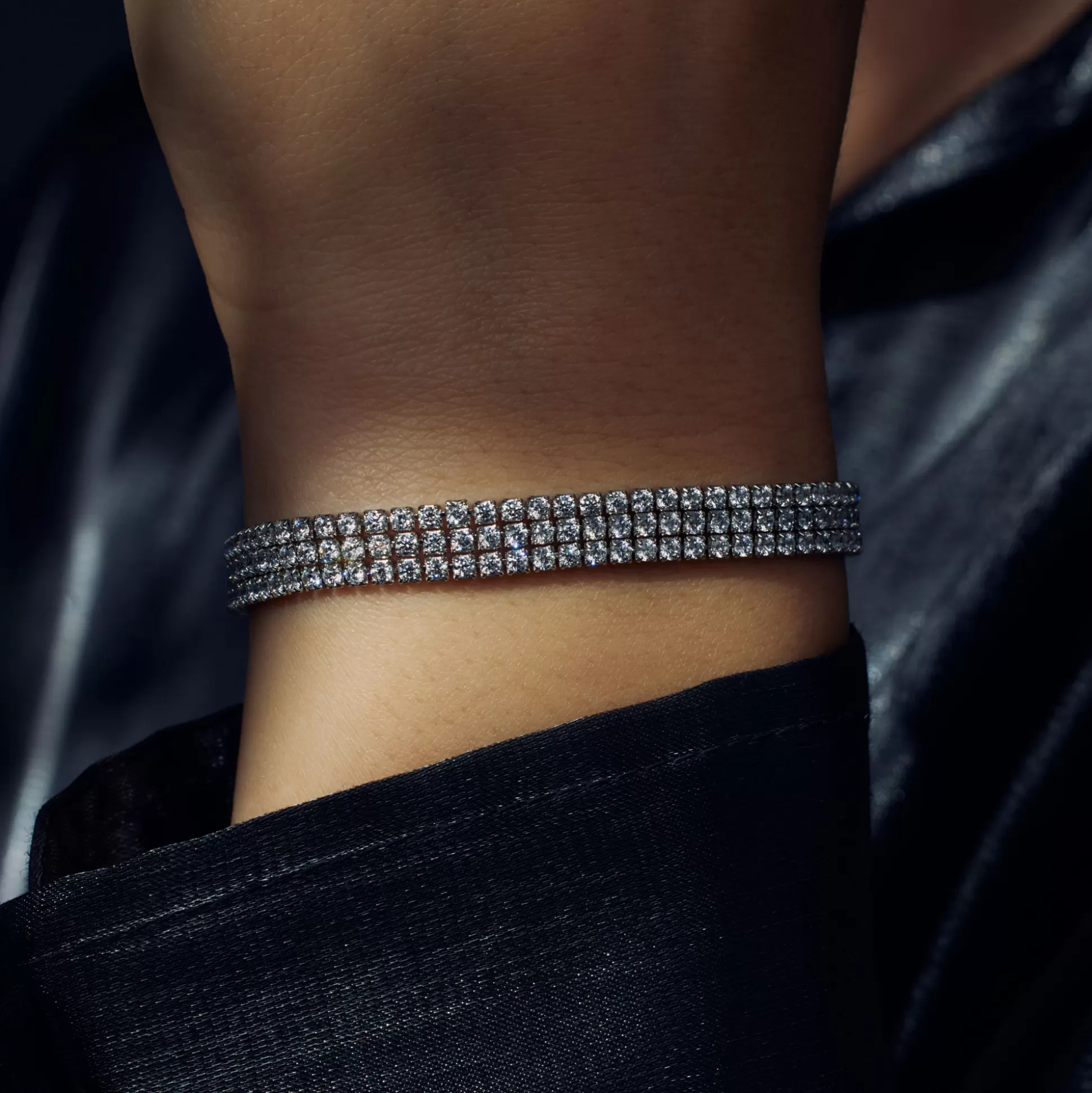 New Ponte Vecchio Vasariano Bracciale In Argento Sterling 925 Con Pietre Zircone Bracciali