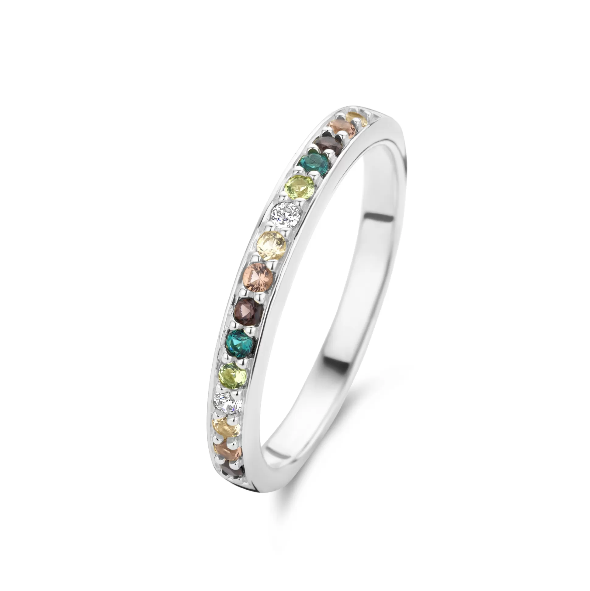 Flash Sale Santa Maria Del Fiore Anello In Argento Sterling 925 Con Pietre Zircone Colorate Anelli