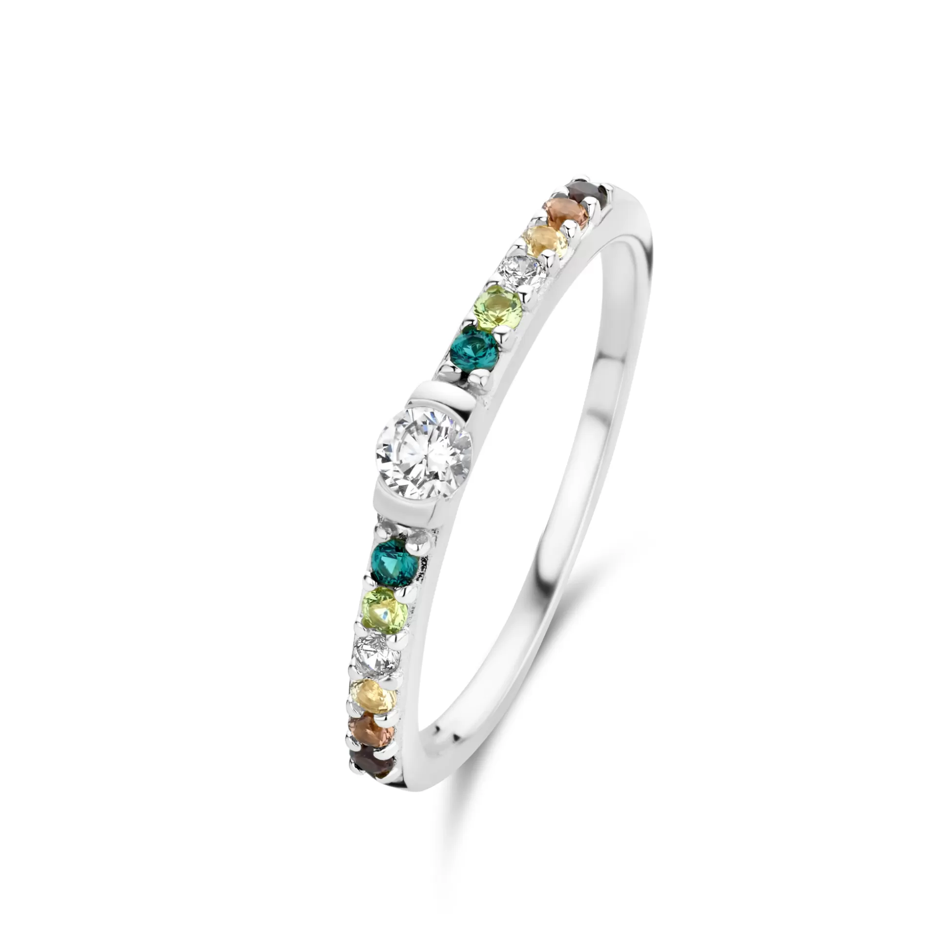 Fashion Santa Maria Del Fiore Anello In Argento Sterling 925 Con Pietre Zircone Colorate Anelli