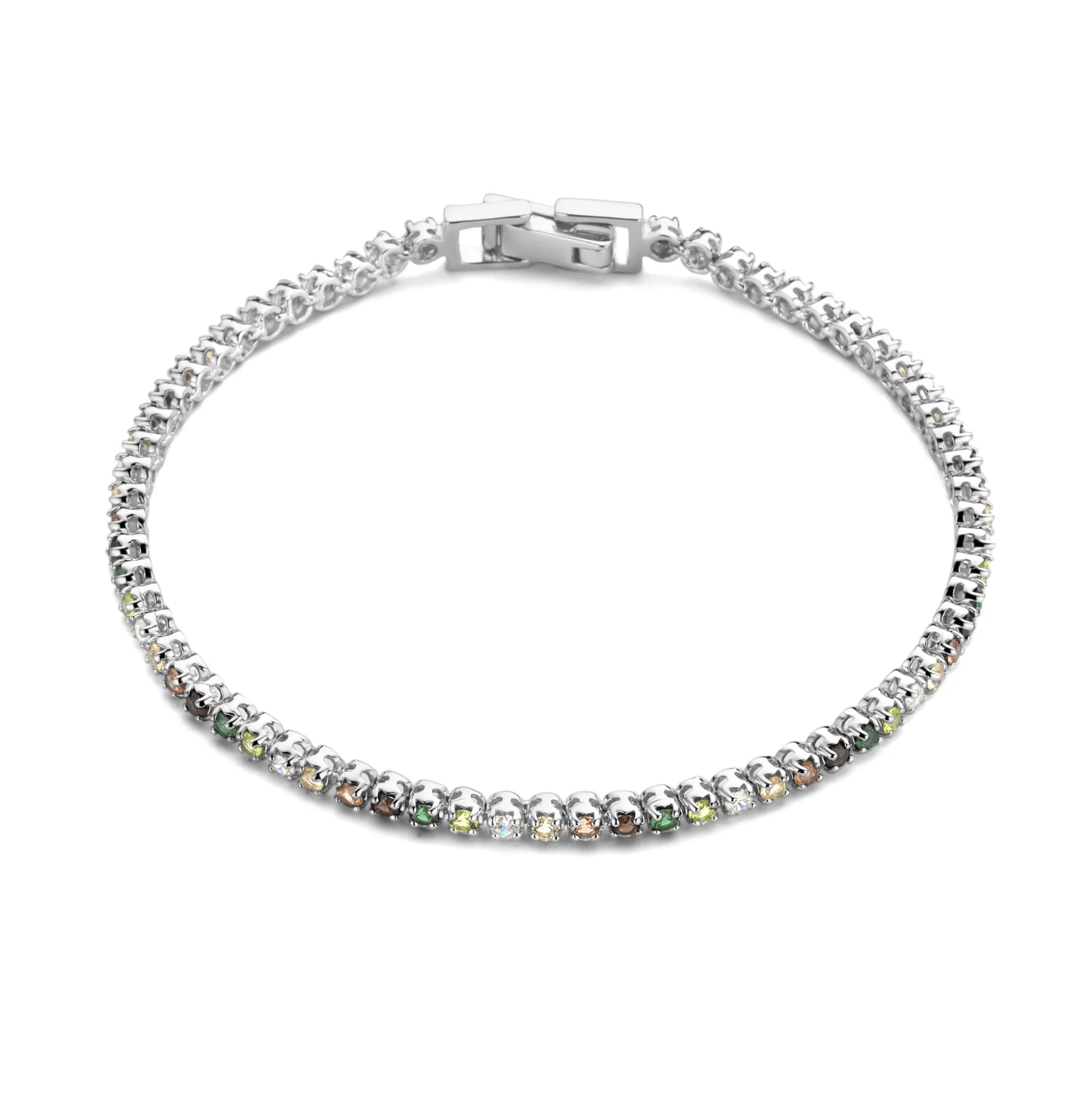 Flash Sale Santa Maria Del Fiore Bracciale In Argento Sterling 925 Con Pietre Zircone Colorate Bracciali