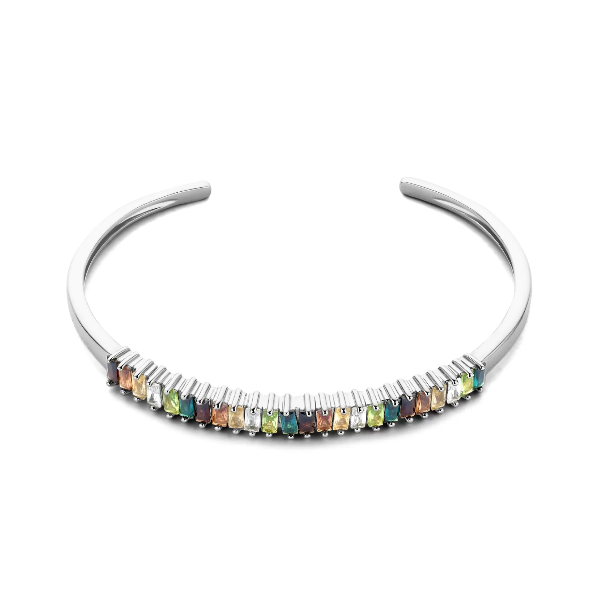 Best Santa Maria Del Fiore Bracciale Rigidi In Argento Sterling 925 Con Pietre Zircone Colorate Bracciali