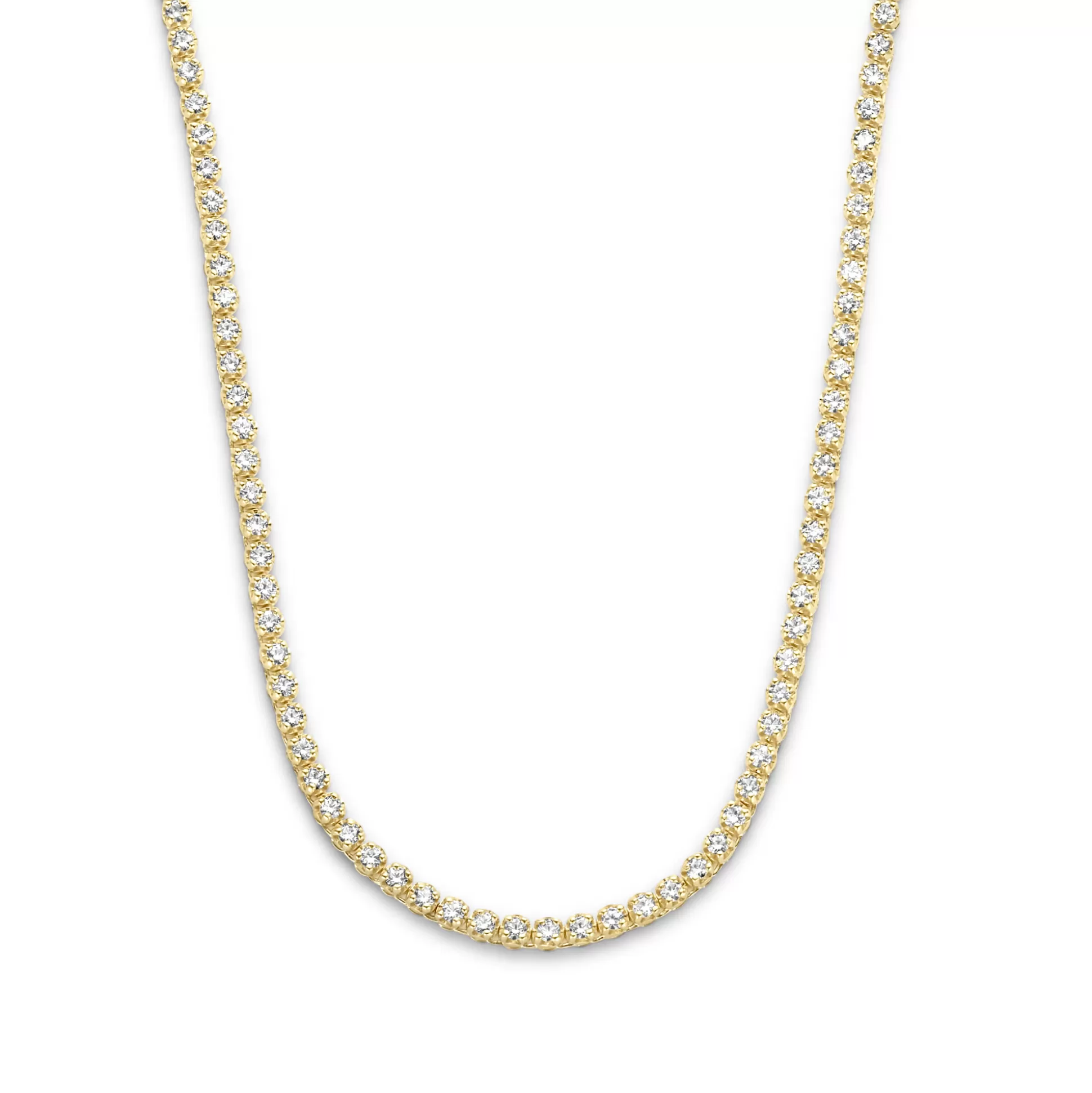 New Santa Maria Della Base Collana In Argento Sterling 925 Placcato Oro Con Pietre Zircone Collane
