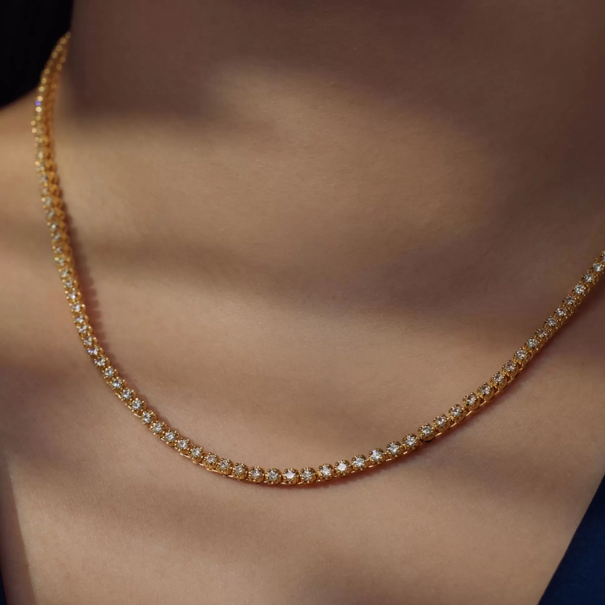 New Santa Maria Della Base Collana In Argento Sterling 925 Placcato Oro Con Pietre Zircone Collane