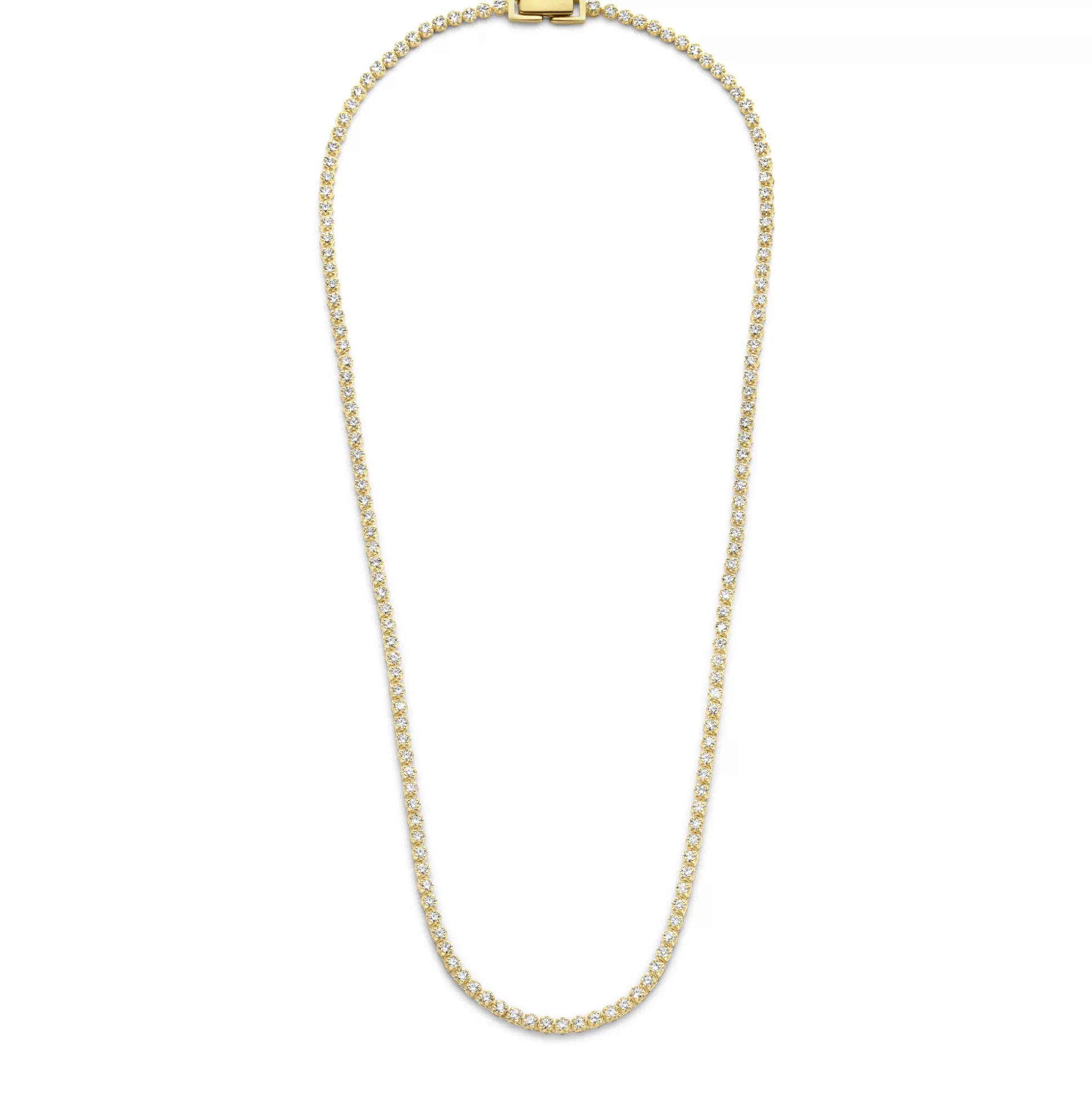 New Santa Maria Della Base Collana In Argento Sterling 925 Placcato Oro Con Pietre Zircone Collane
