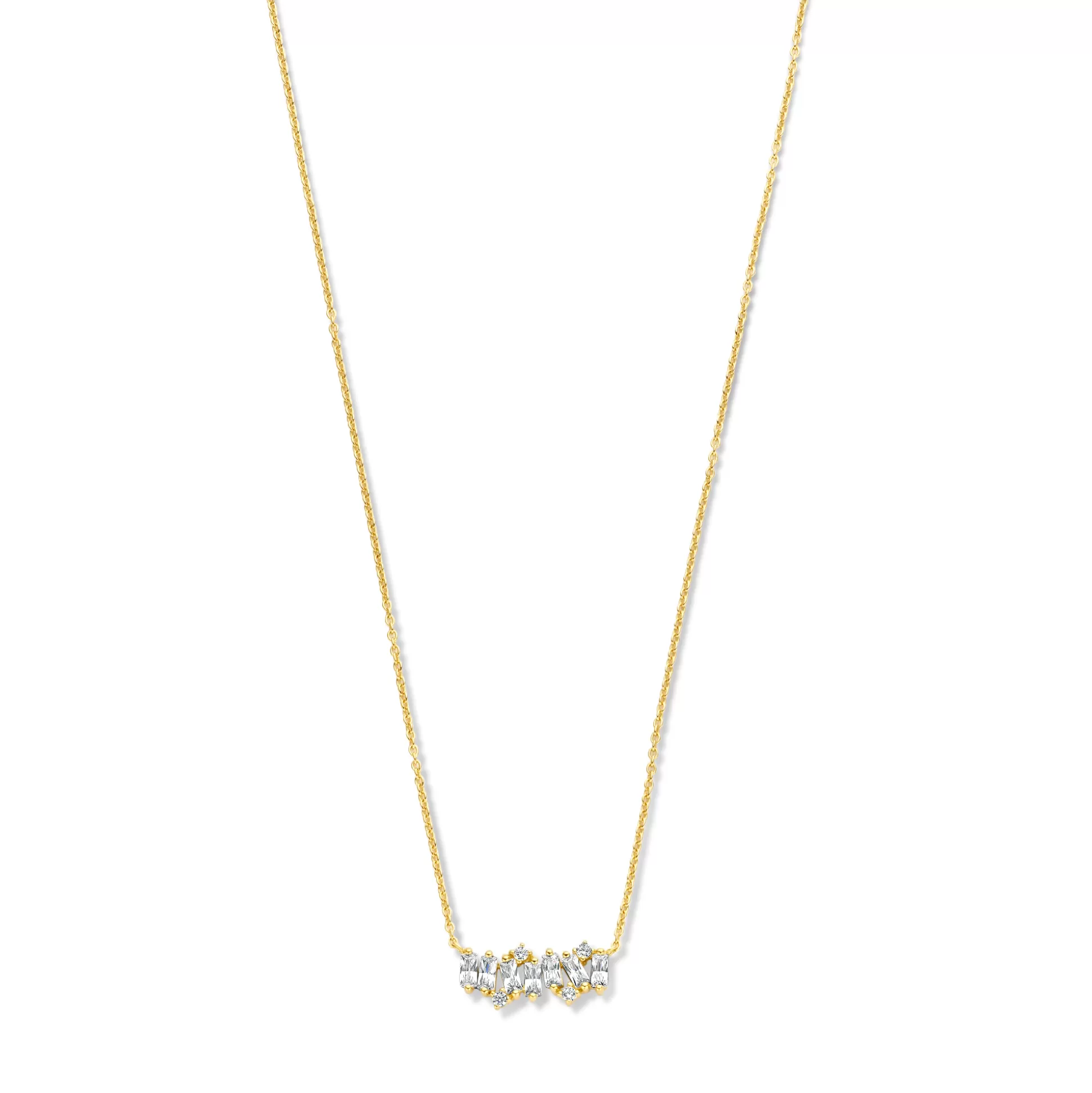Cheap Santa Maria Della Base Collana In Argento Sterling 925 Placcato Oro Con Pietre Zircone Collane