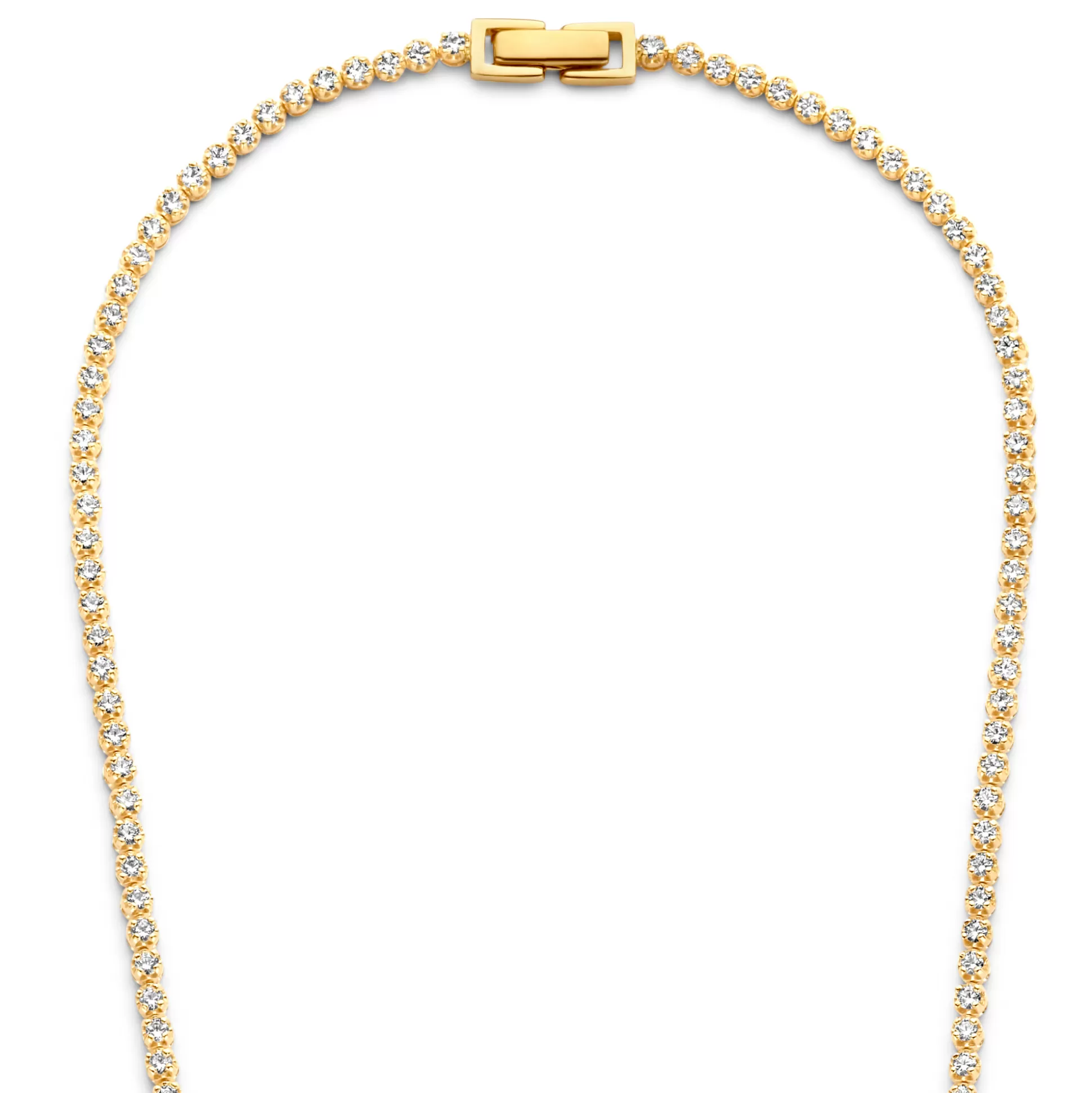 New Santa Maria Della Base Collana In Argento Sterling 925 Placcato Oro Con Pietre Zircone Collane