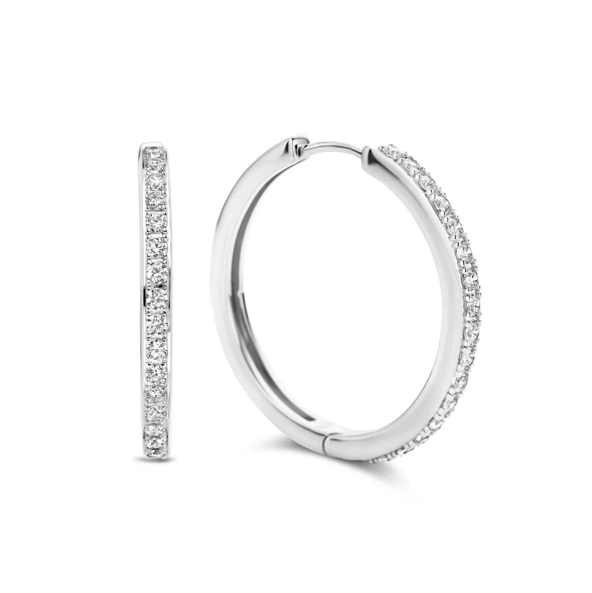 Cheap Santa Maria Della Base Creoli In Argento Sterling 925 Con Pietre Zircone Orecchini