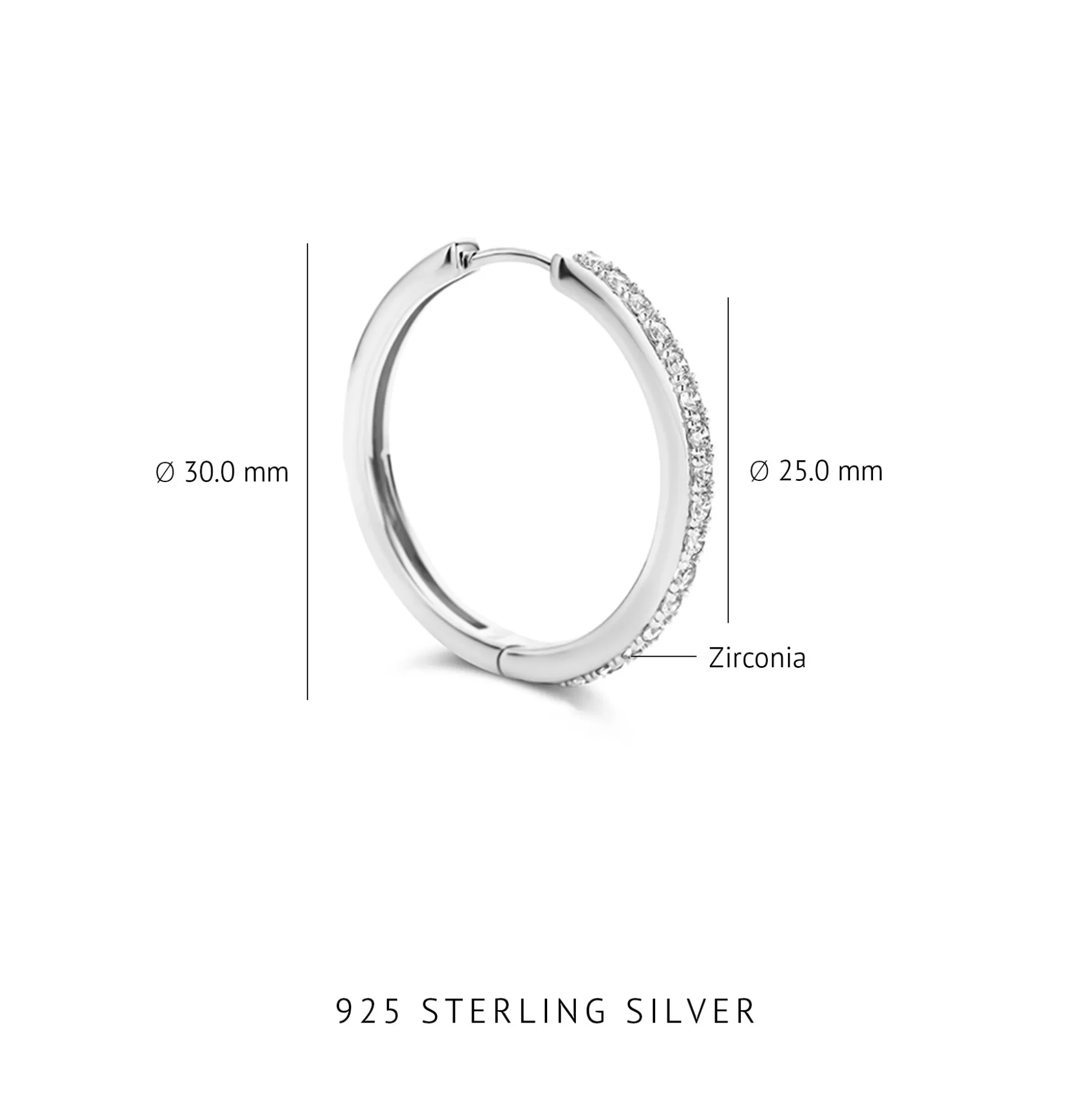 Cheap Santa Maria Della Base Creoli In Argento Sterling 925 Con Pietre Zircone Orecchini
