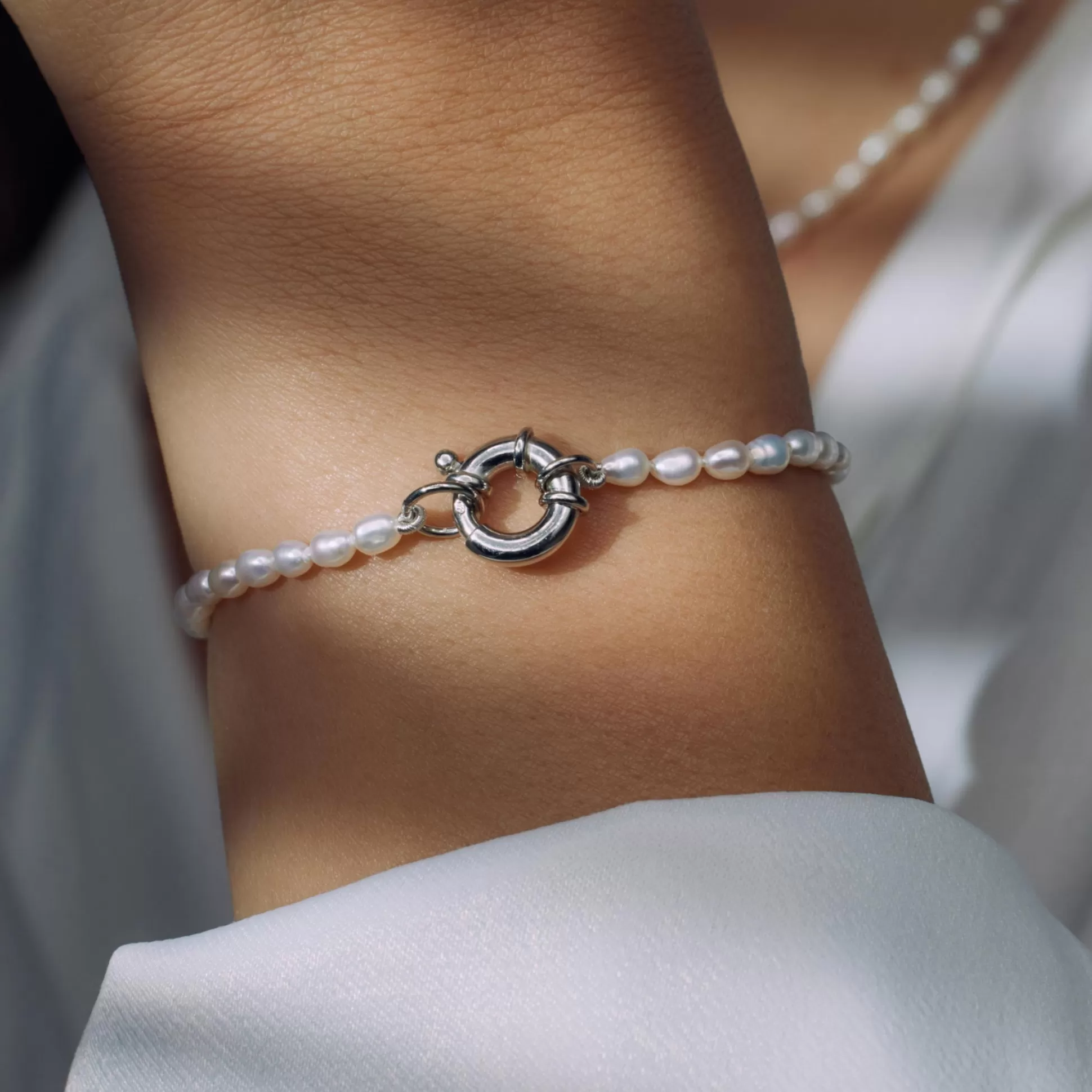 Fashion Sorprendimi Idee Regalo Collana E Bracciale In Argento Sterling 925 Con Perle D'Acqua Dolce Collane