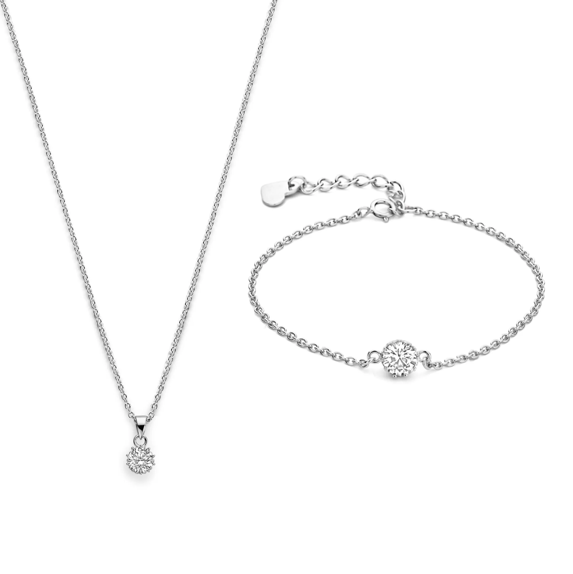 Best Sorprendimi Idee Regalo Collana E Bracciale In Argento Sterling 925 Con Pietra Zircone Collane